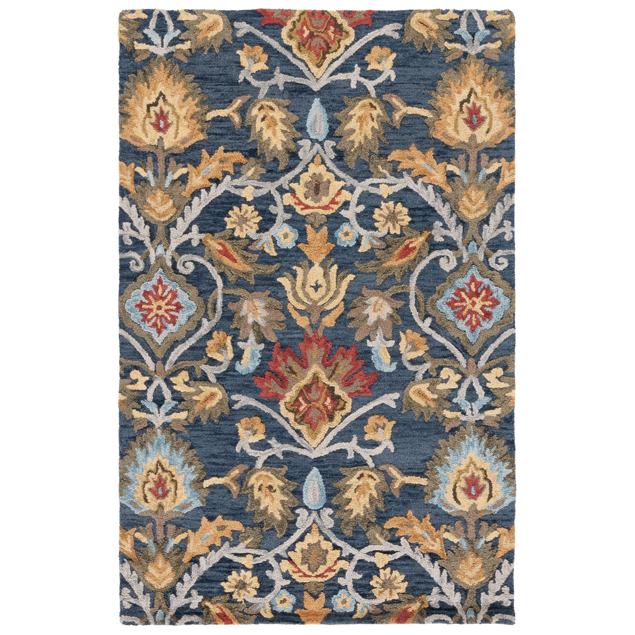 SAFAVIEH, Handmade Marietje Blossom French Country Wool Area Rug