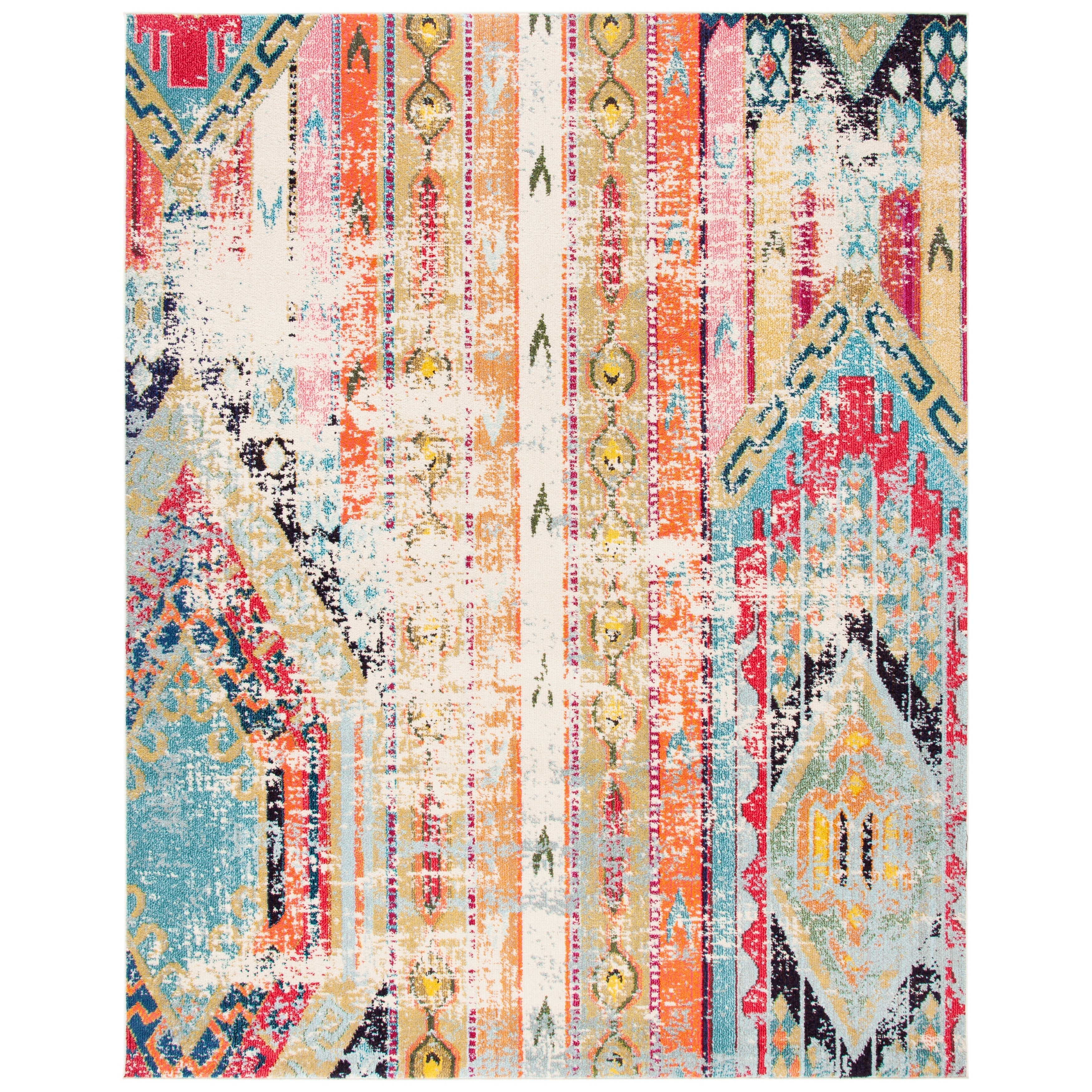 SAFAVIEH, Madison Sonya Abstract Boho Distressed Rug