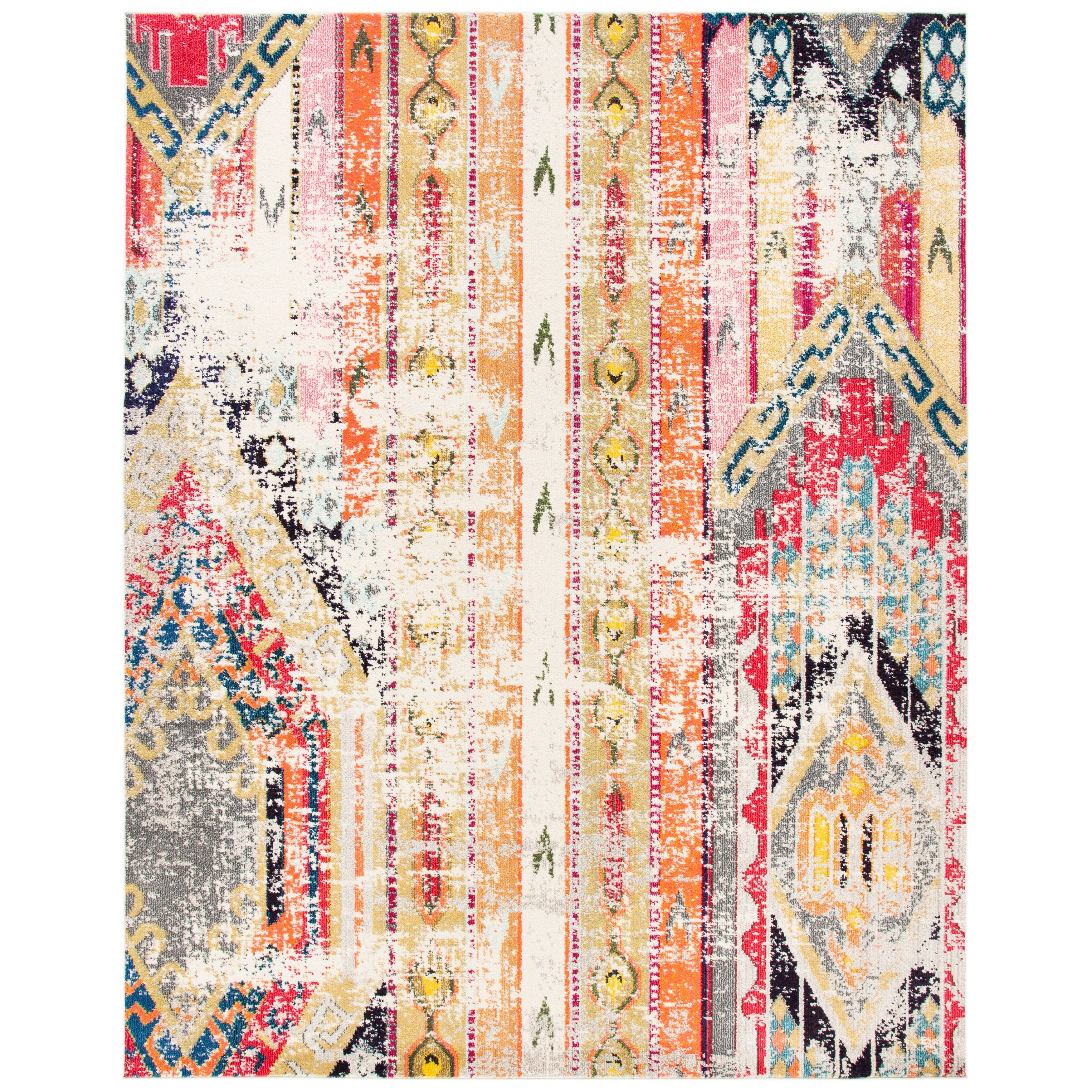 SAFAVIEH, Madison Sonya Abstract Boho Distressed Rug