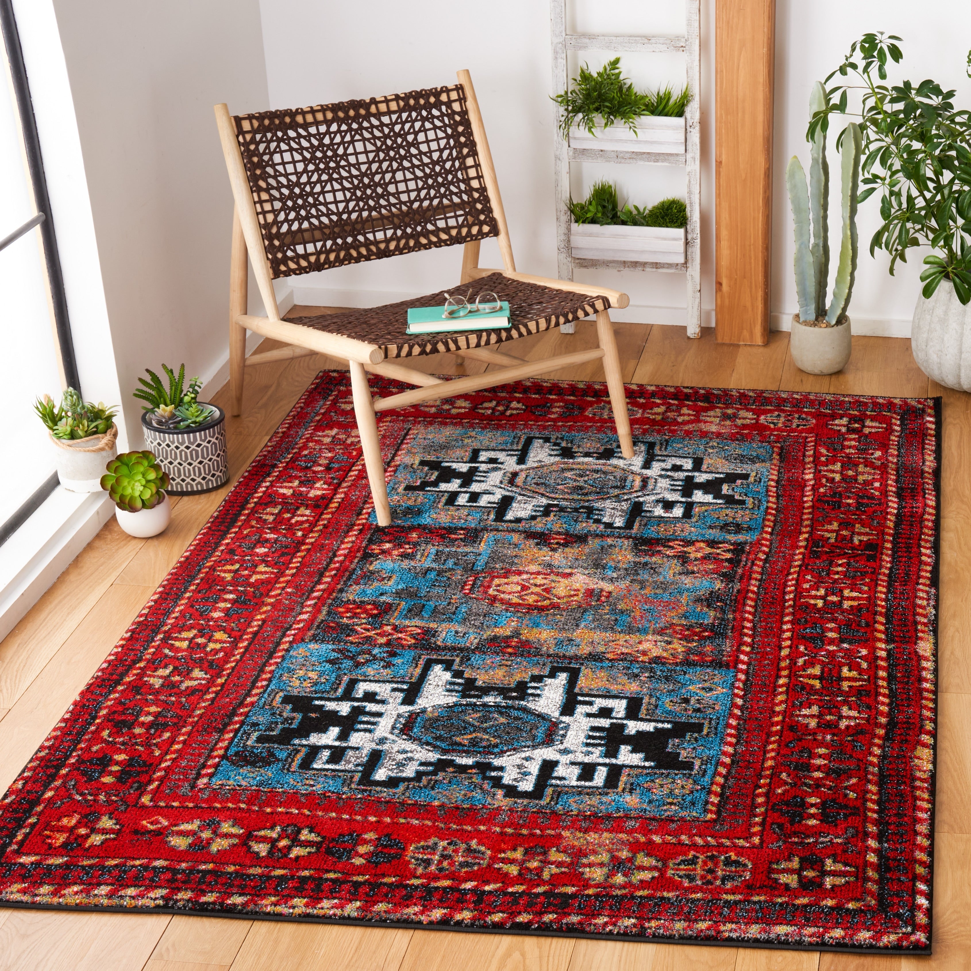 SAFAVIEH, Vintage Hamadan Lilla Oriental Distressed Rug