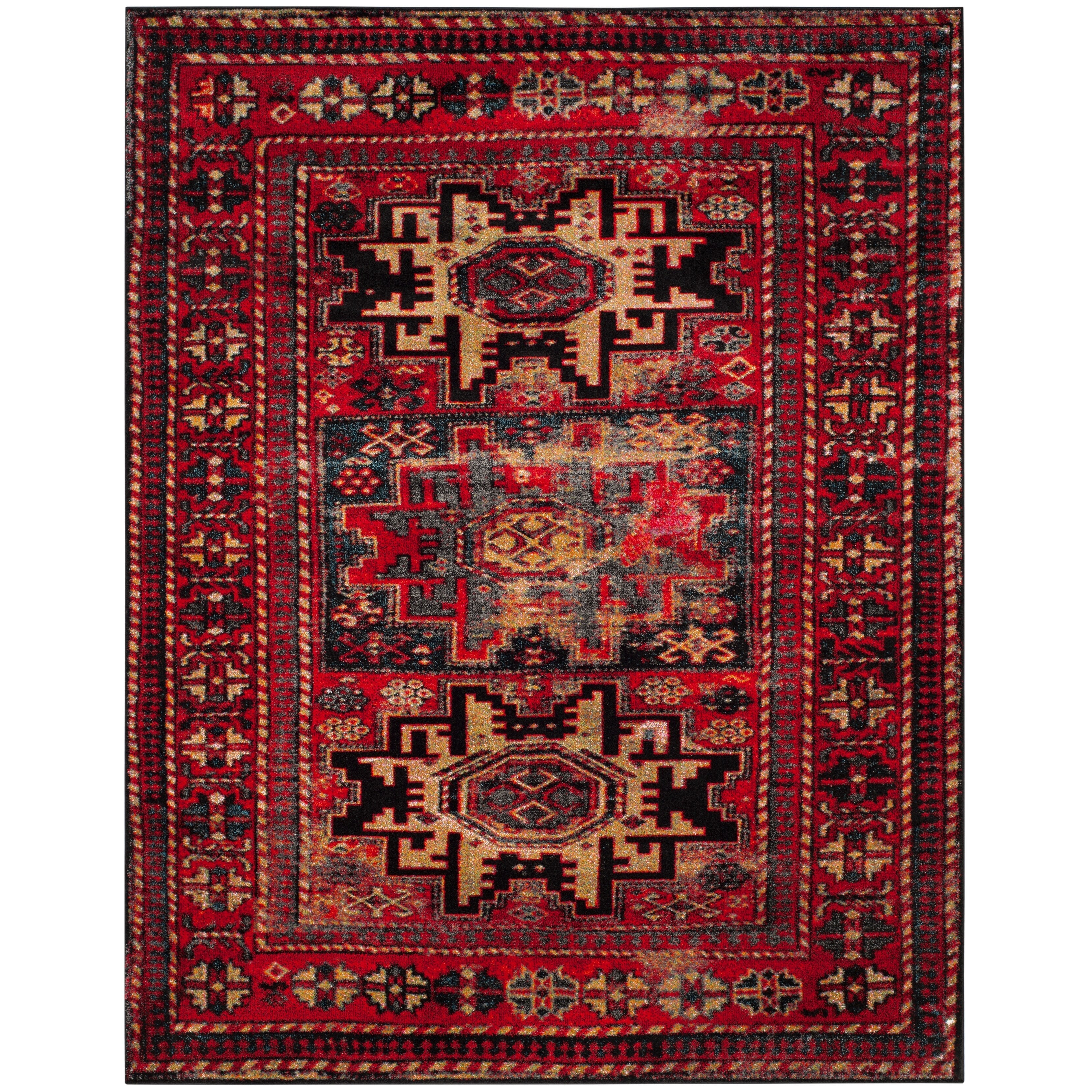 SAFAVIEH, Vintage Hamadan Lilla Oriental Distressed Rug