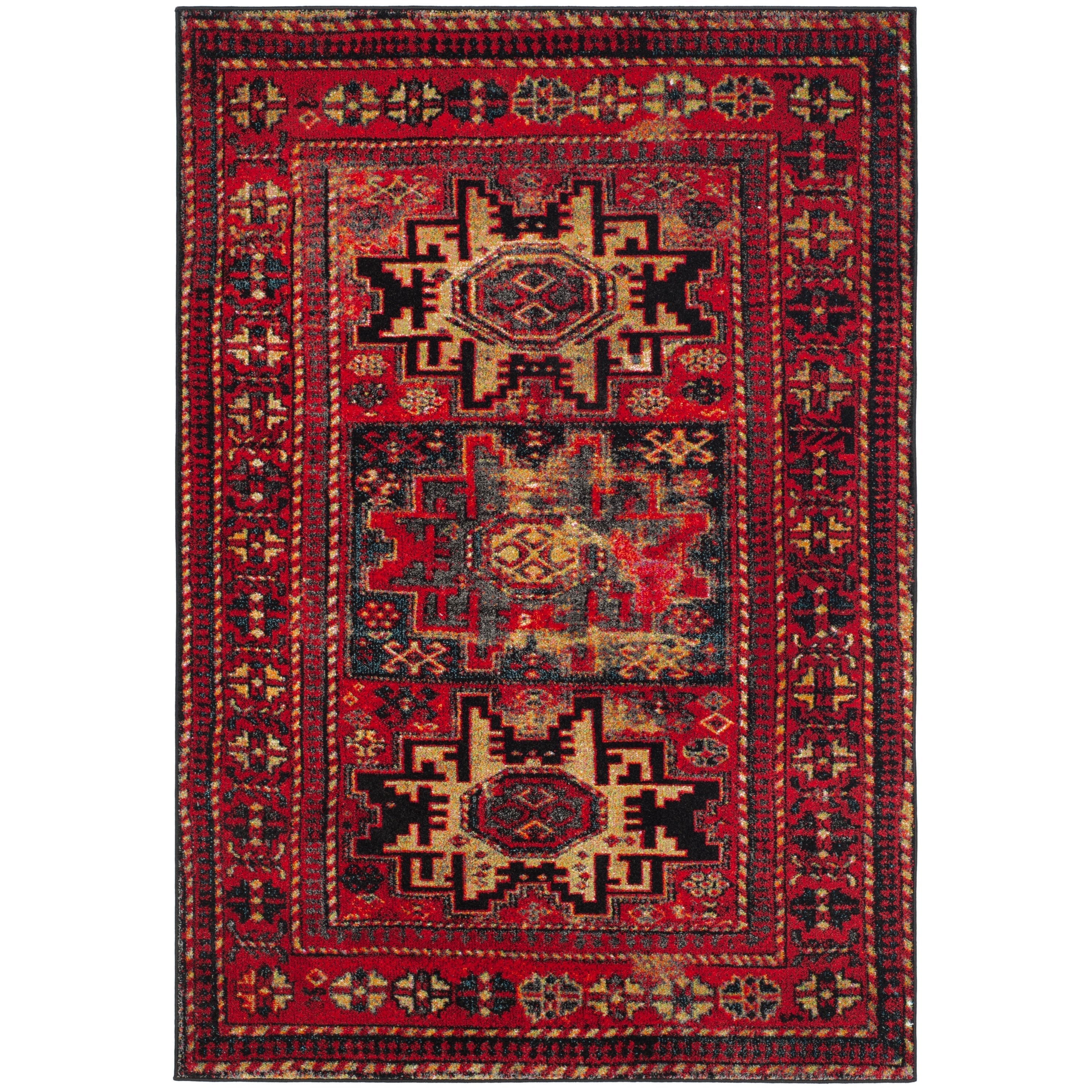 SAFAVIEH, Vintage Hamadan Lilla Oriental Distressed Rug