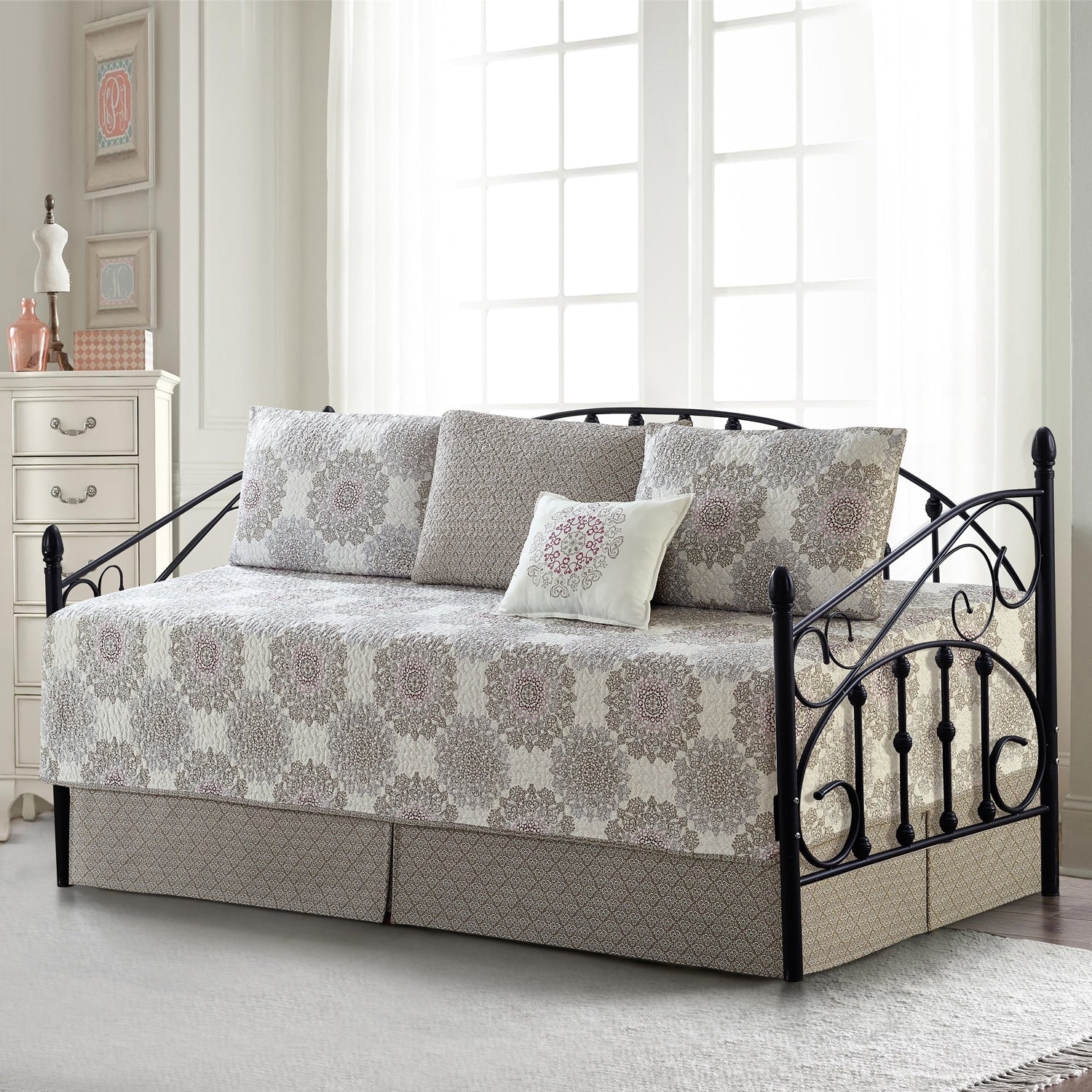 Serenta 6 Piece Cotton Blend Daybed Bedspread Coverlet Set - 75 x 39