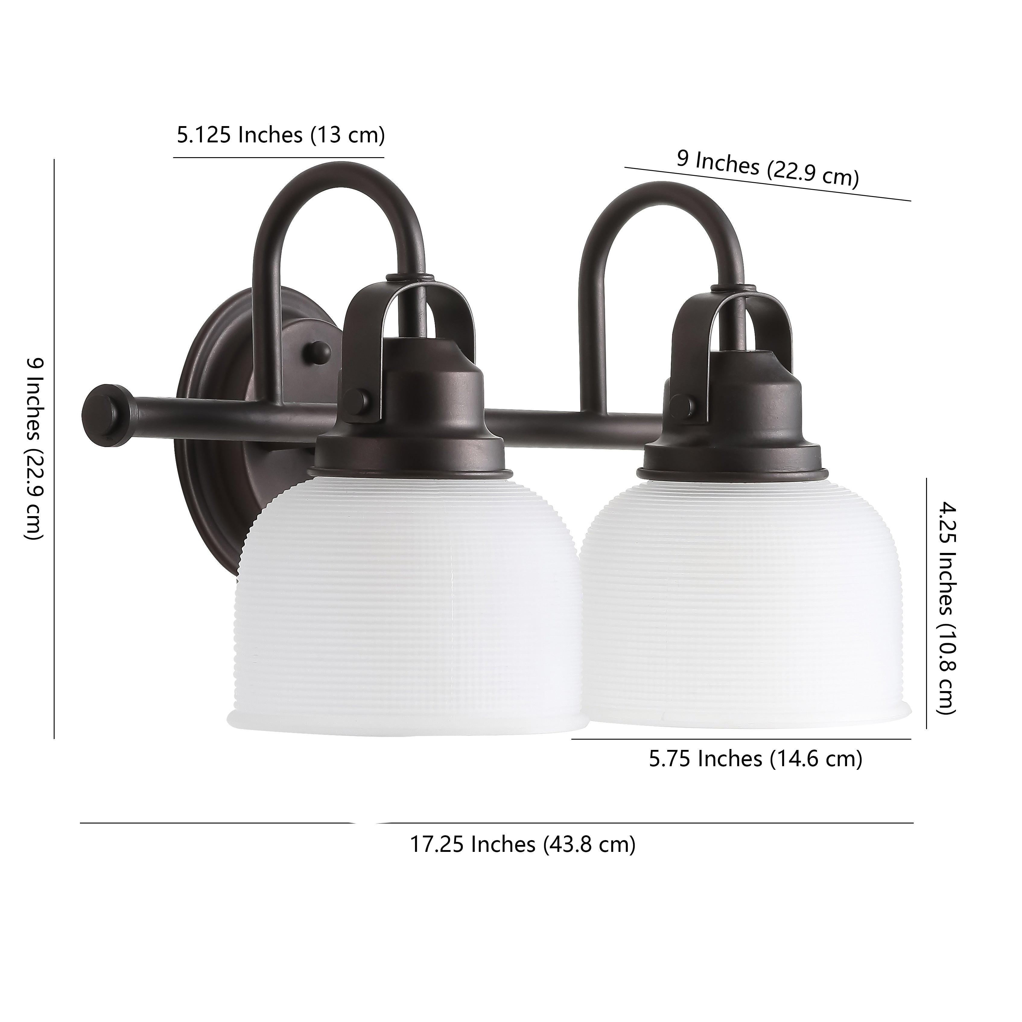 Shirley Metal/Glass LED Vanity Light, by JONATHAN Y