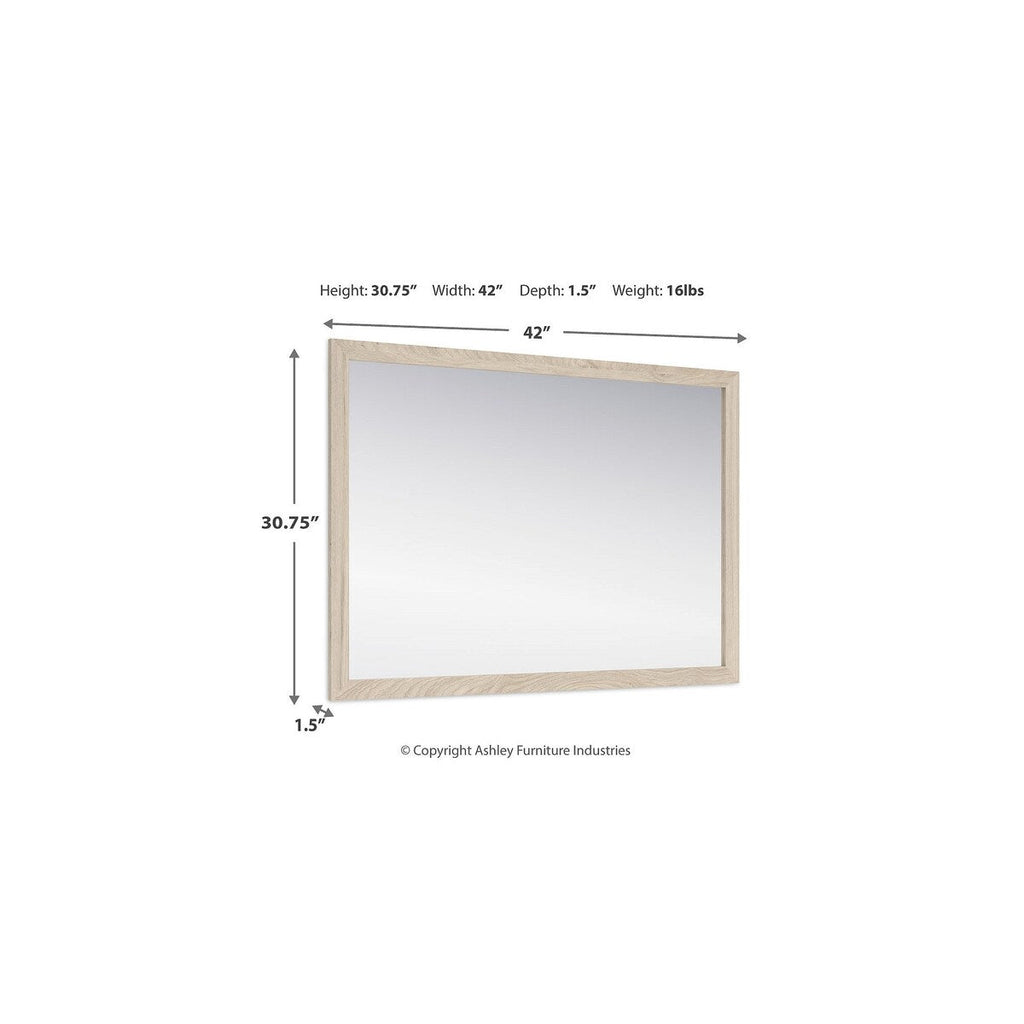 Miroir de chambre beige Cadmori Signature Design by Ashley - Marron - 38,86 L x 1,3 P x 27,68 H