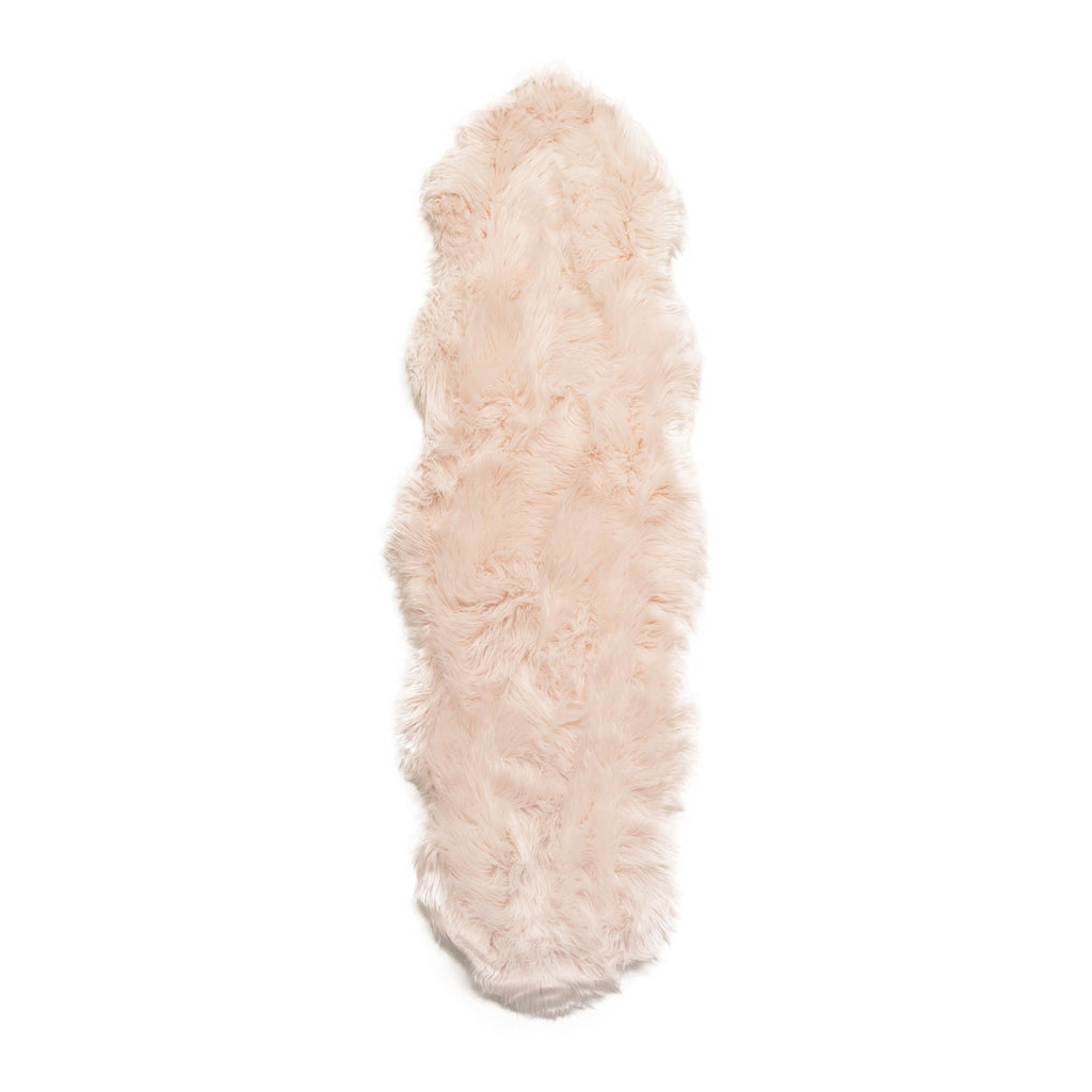 Silver Orchid Parrott Faux Fur Sheepskin Area Rug