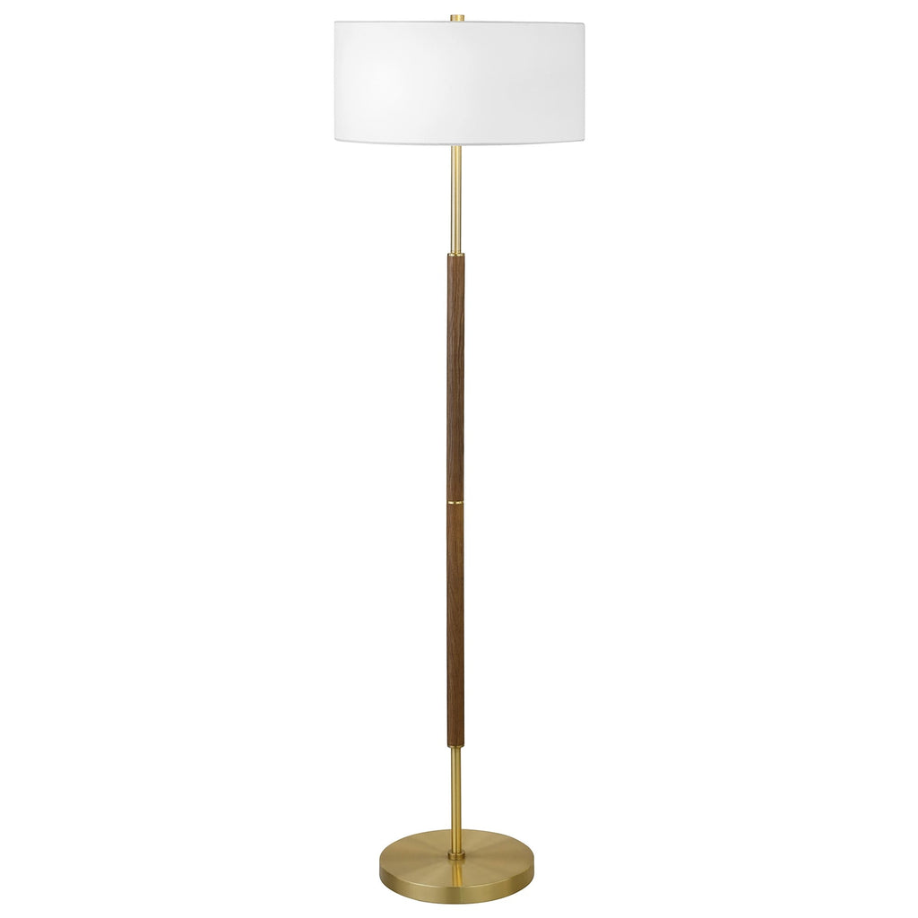 Simone 2-Light Floor Lamp with Fabric Shade