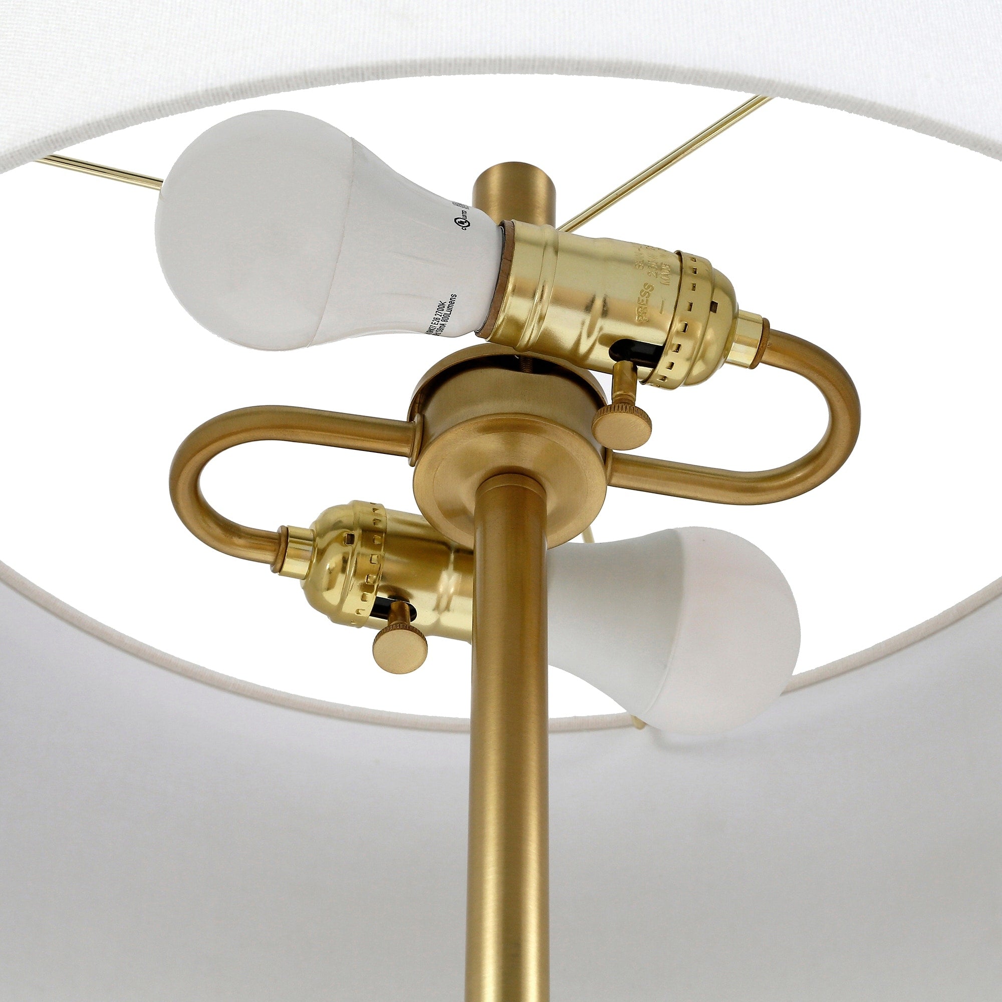 Simone 2-Light Floor Lamp with Fabric Shade