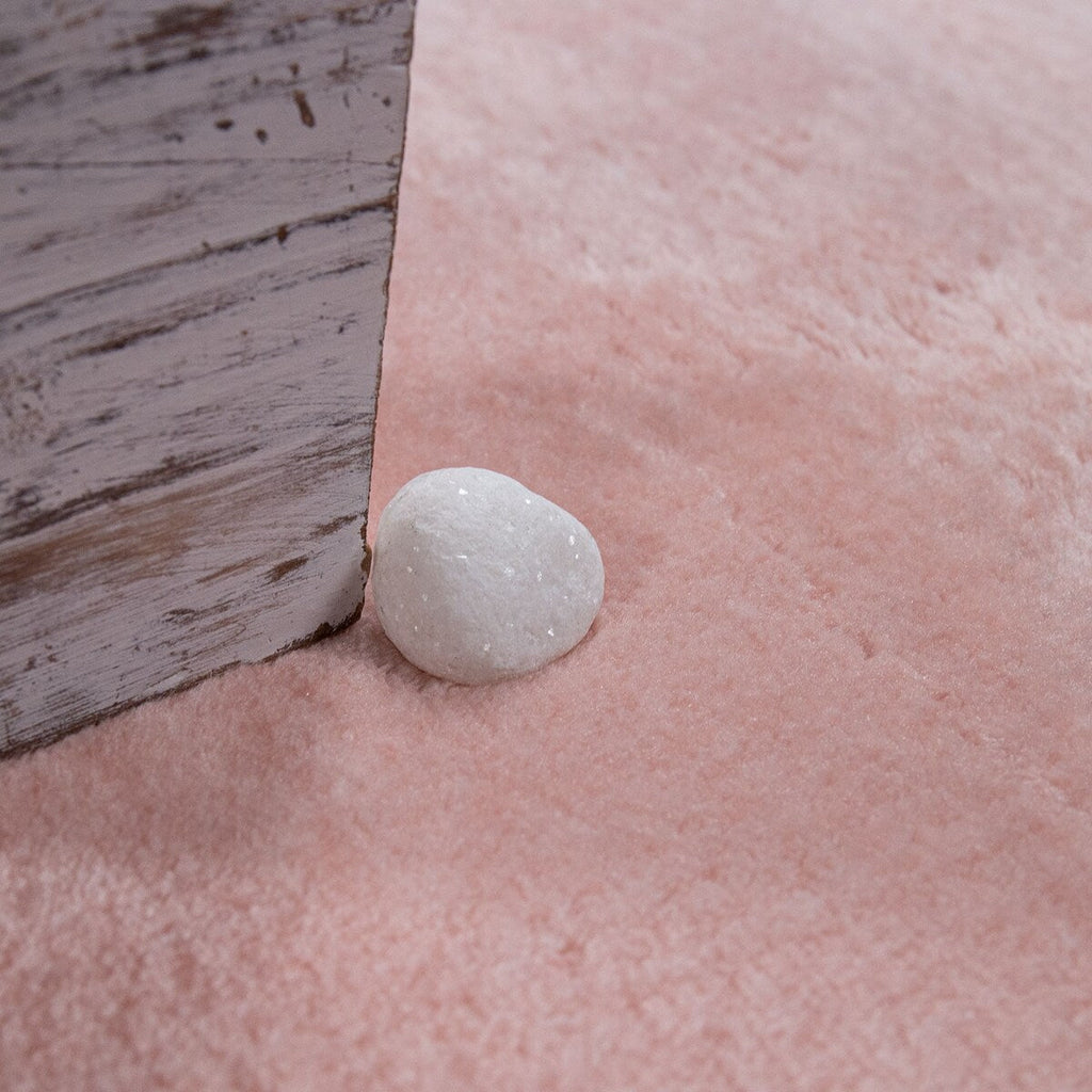 Soft Washable Area Rug with Anti-Slip Backing in solid Colors