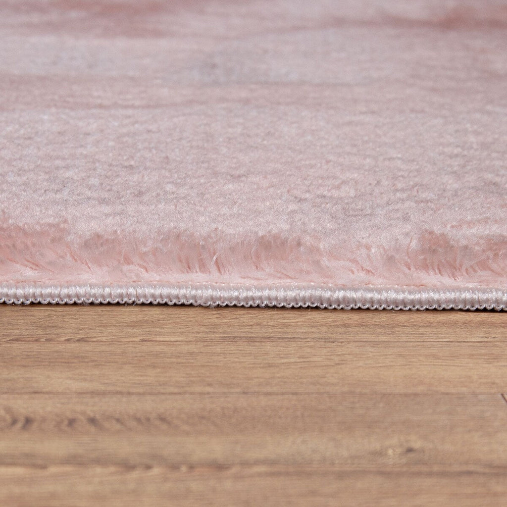 Soft Washable Area Rug with Anti-Slip Backing in solid Colors