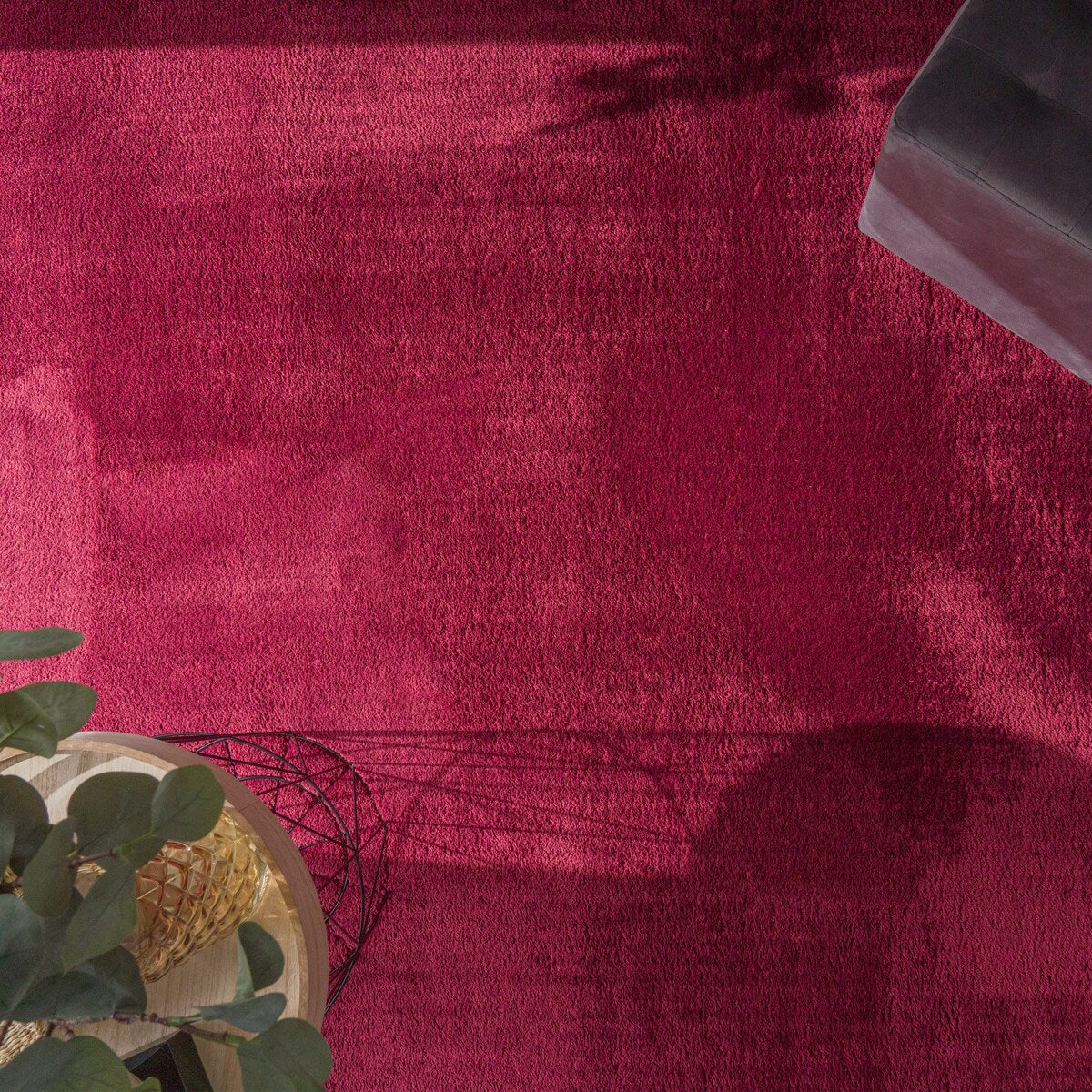 Soft Washable Area Rug with Anti-Slip Backing in solid Colors