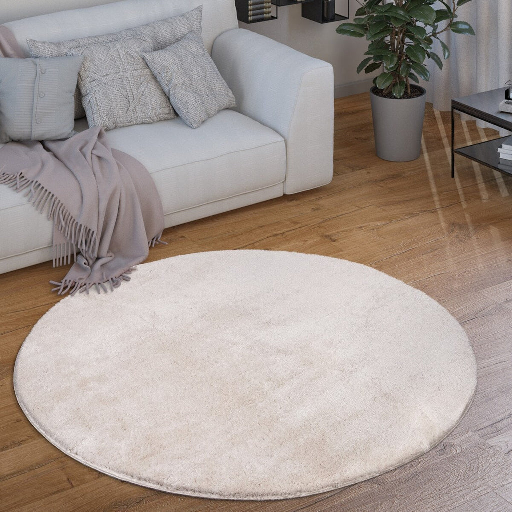 Soft Washable Area Rug with Anti-Slip Backing in solid Colors