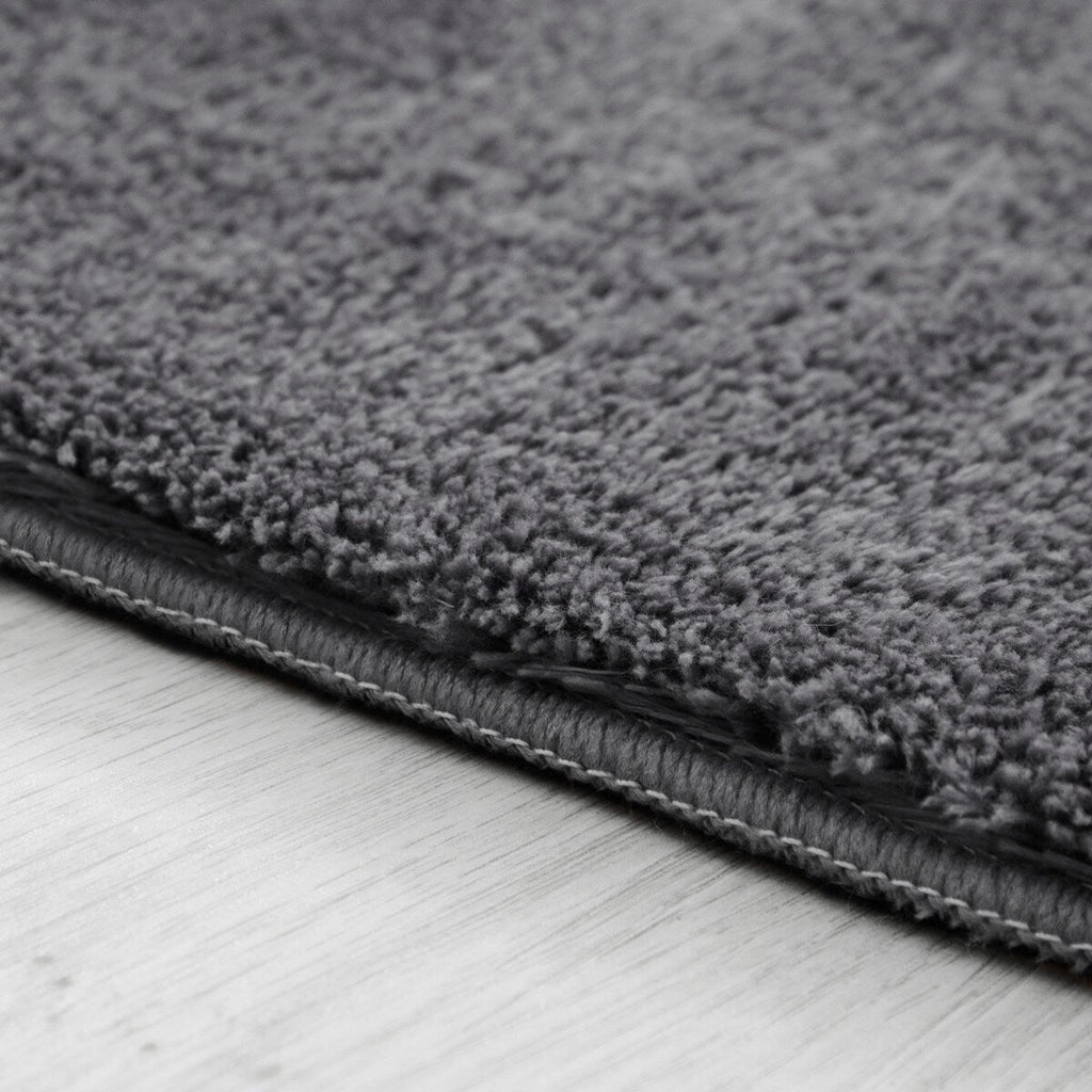 Soft Washable Area Rug with Anti-Slip Backing in solid Colors