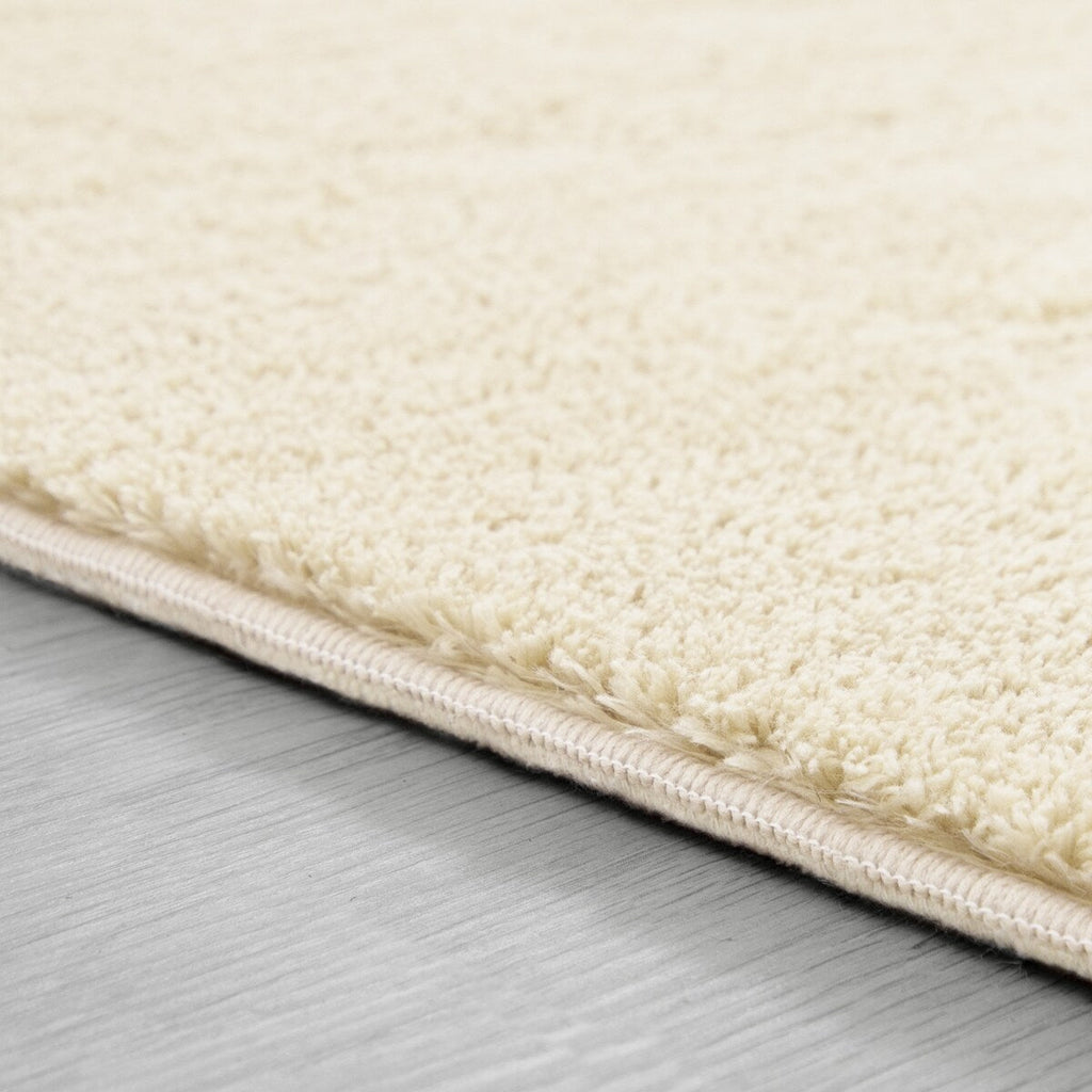 Soft Washable Area Rug with Anti-Slip Backing in solid Colors