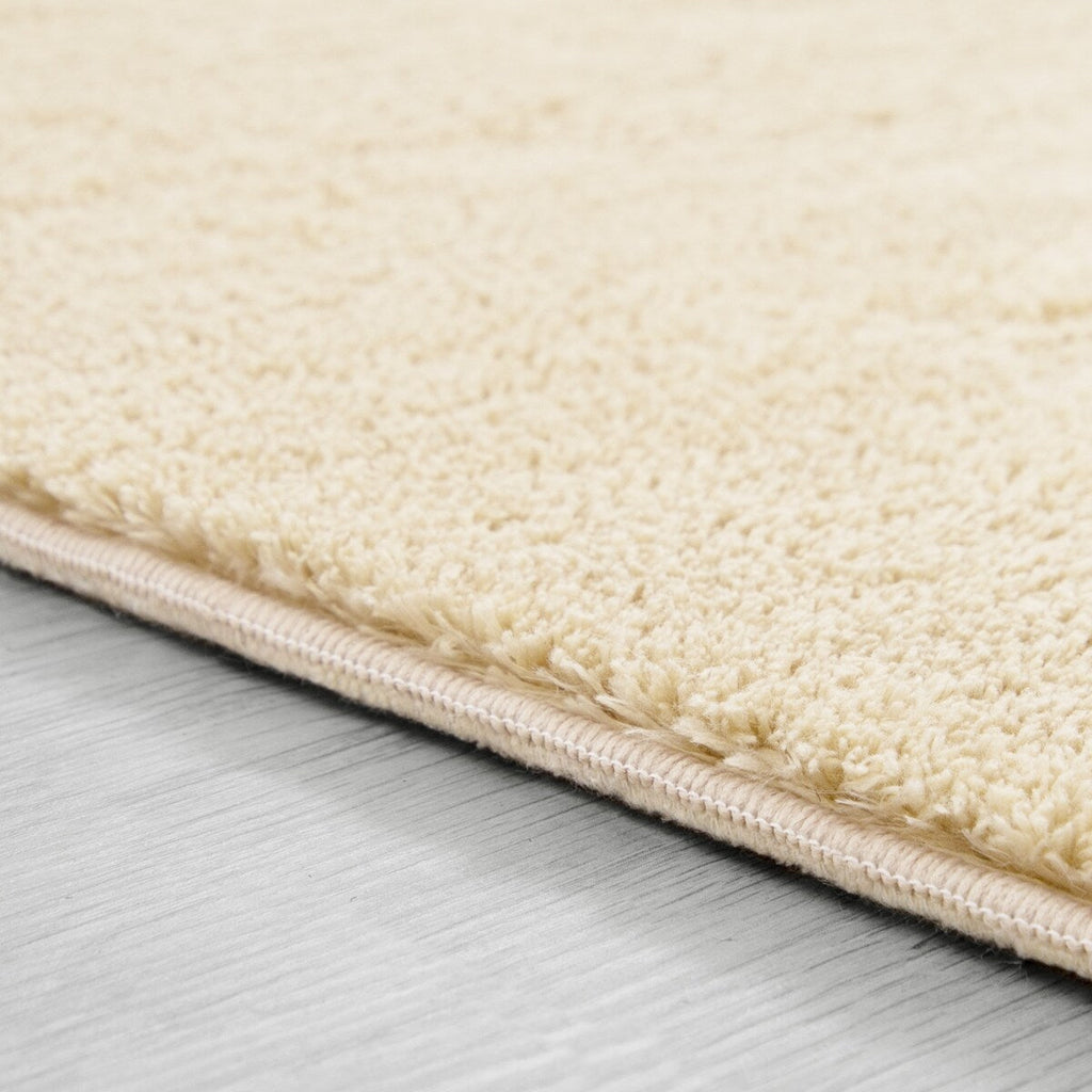 Soft Washable Area Rug with Anti-Slip Backing in solid Colors
