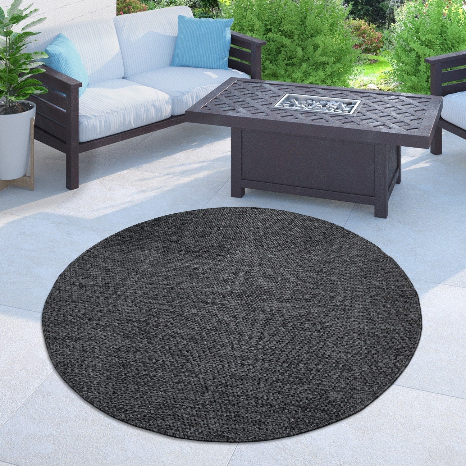 Variegated Waterproof Outdoor Rug for Patio