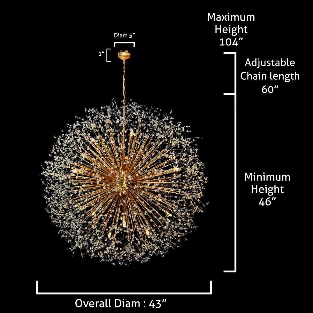 Lustre Starburst 47 large luminaire en cristal