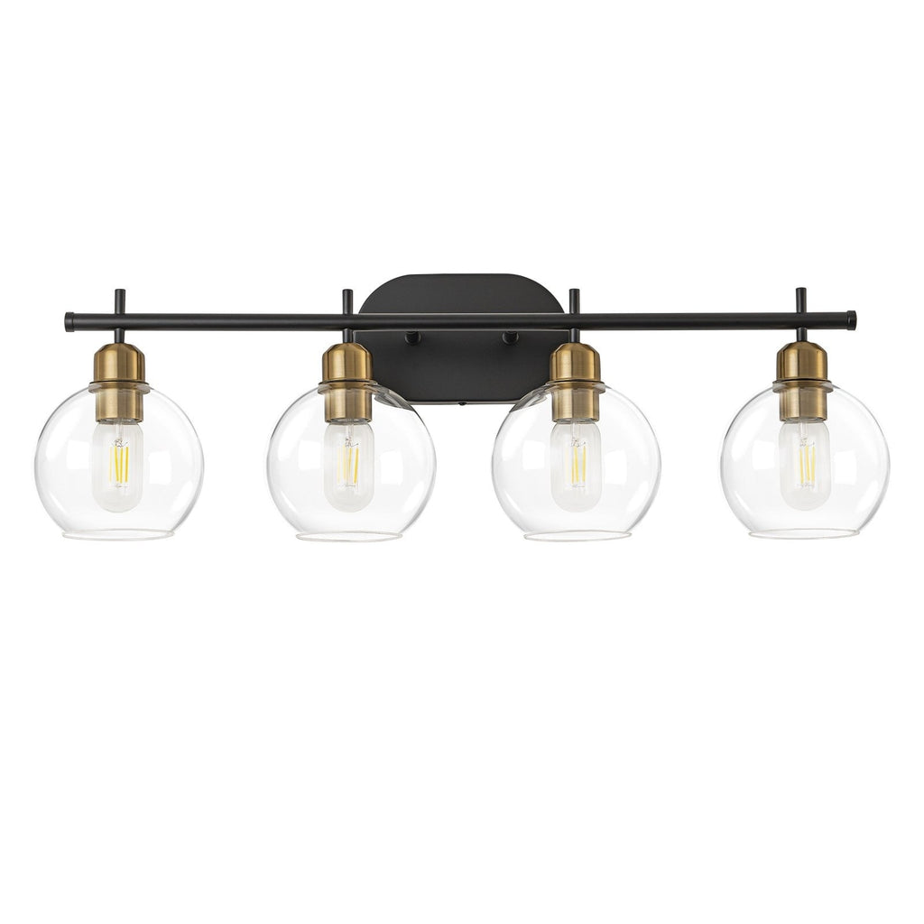 Starsky 4-Lights Modern Dimmable Bathroom Vanity Light with Globe Glass Shade