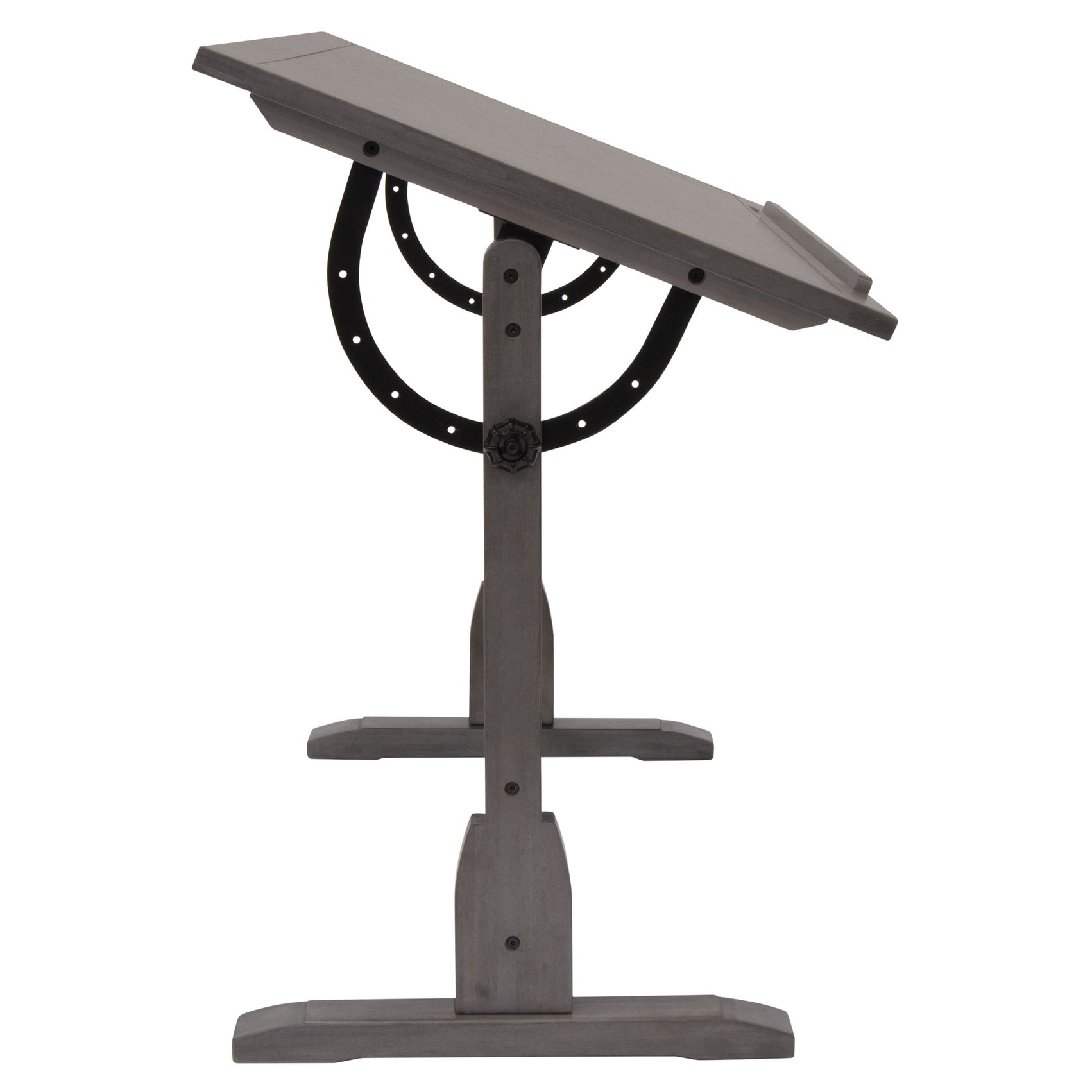 Table à dessin vintage en bois de 36 pouces avec plateau réglable en angle pour le dessin