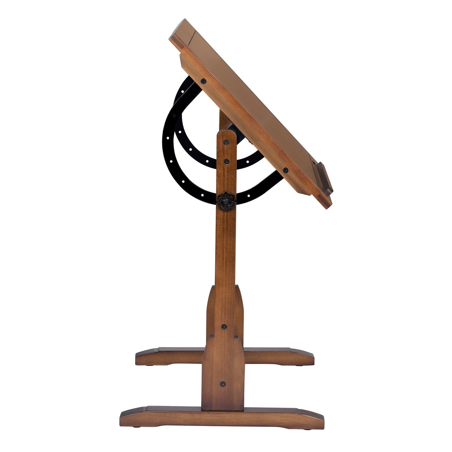 Table à dessin vintage en bois de 36 pouces avec plateau réglable en angle pour le dessin