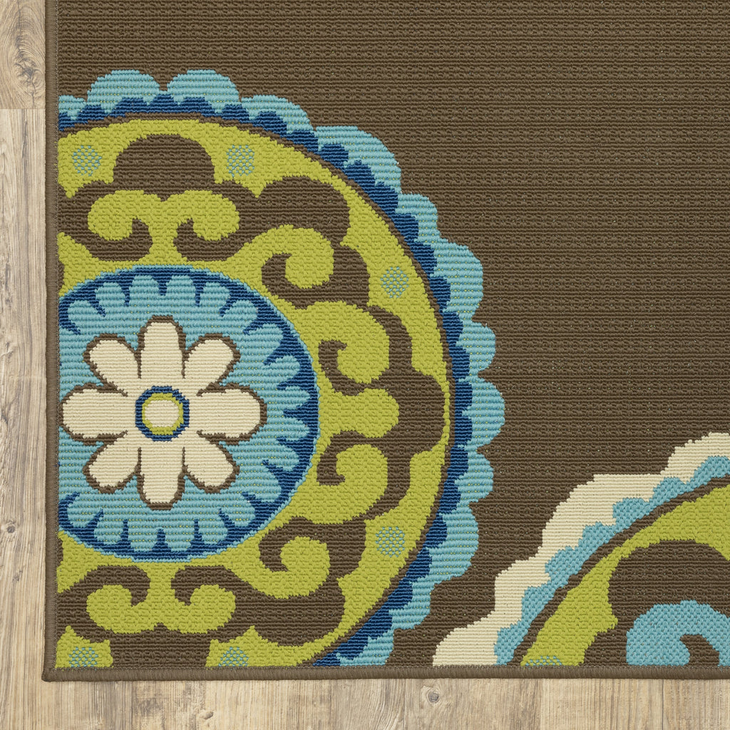 Vista Home Catalina Floral Medallions Indoor/ Outdoor Area Rug--