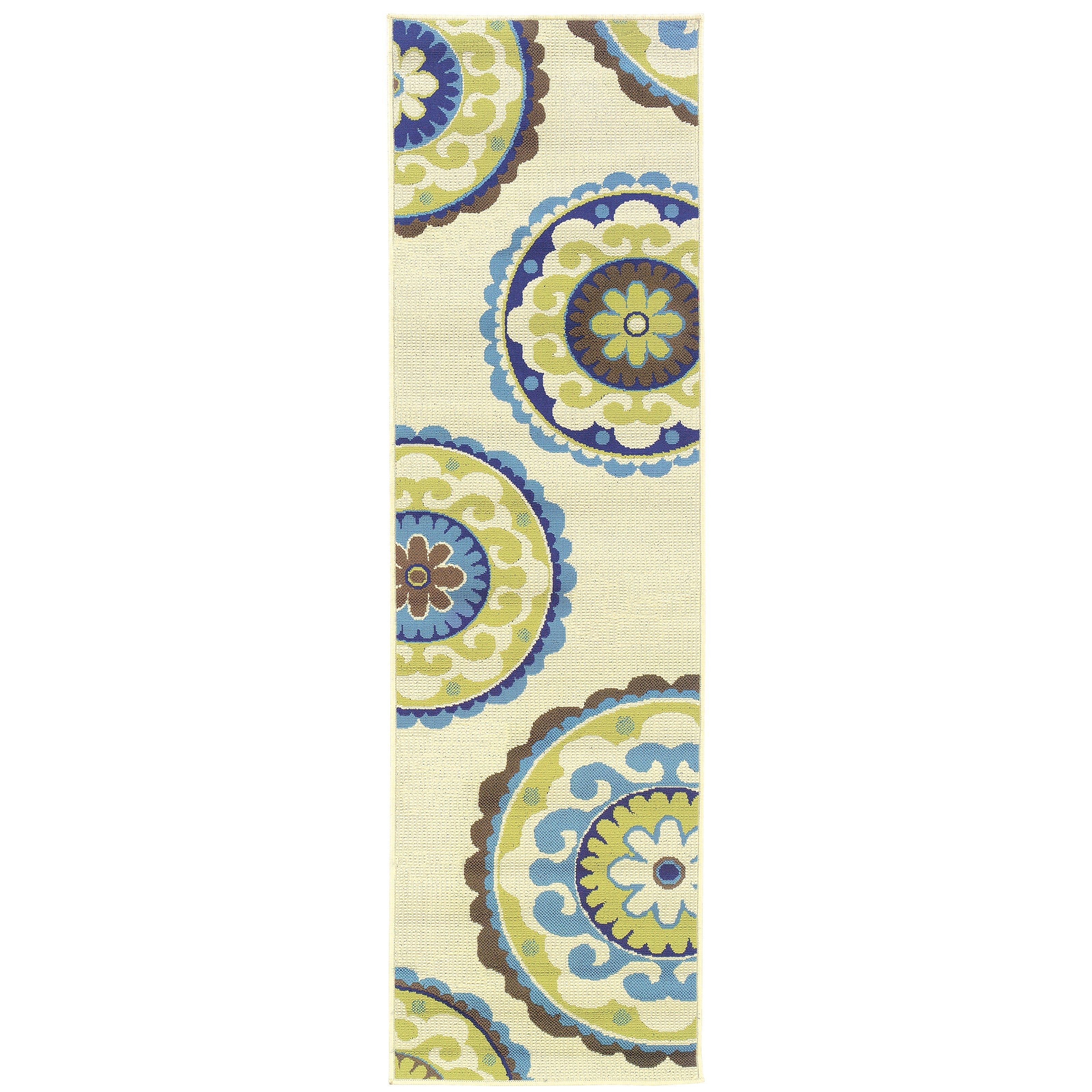 Vista Home Catalina Floral Medallions Indoor/ Outdoor Area Rug--