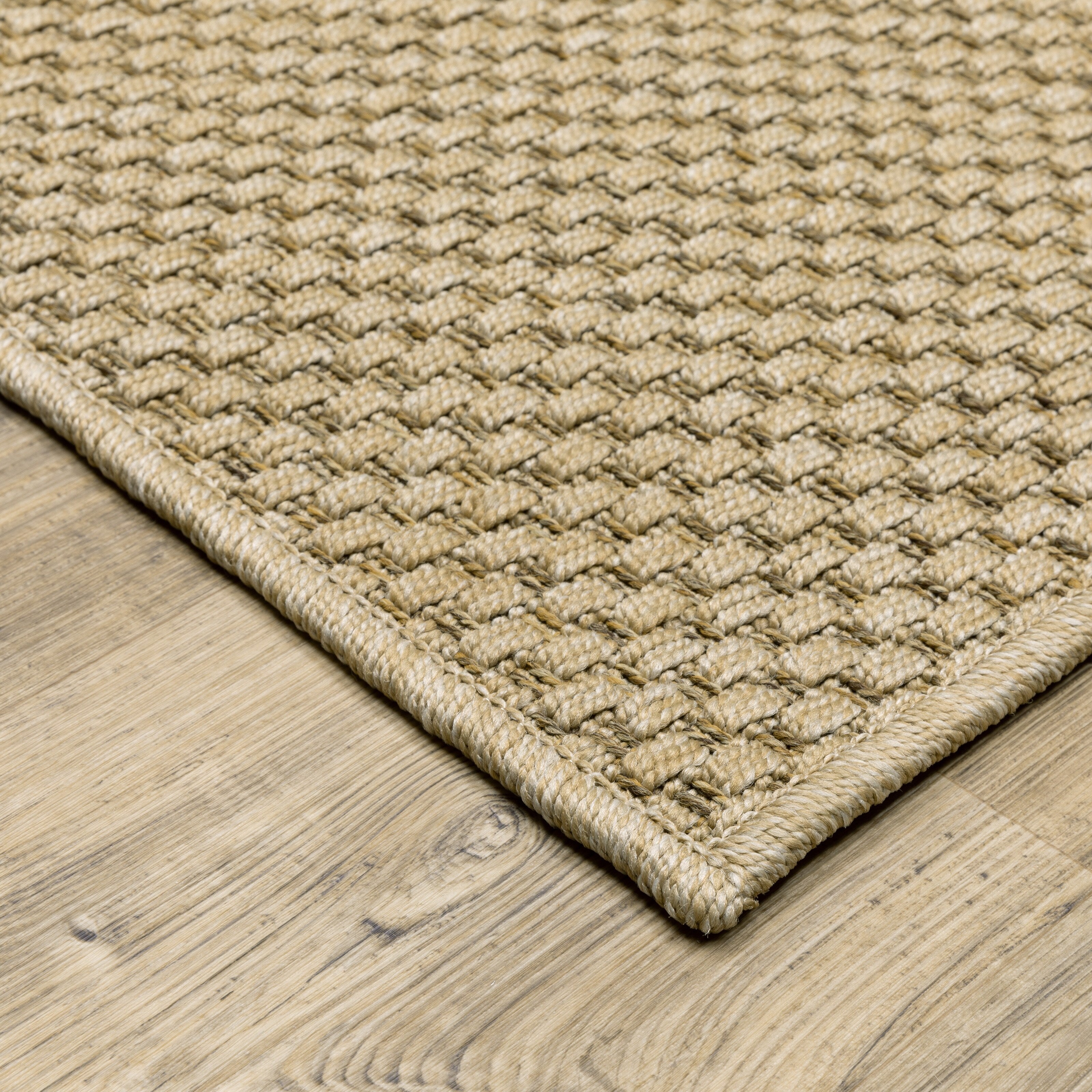 Style Haven Veranda Tonal Woven Basket Weave Indoor-Outdoor Rug