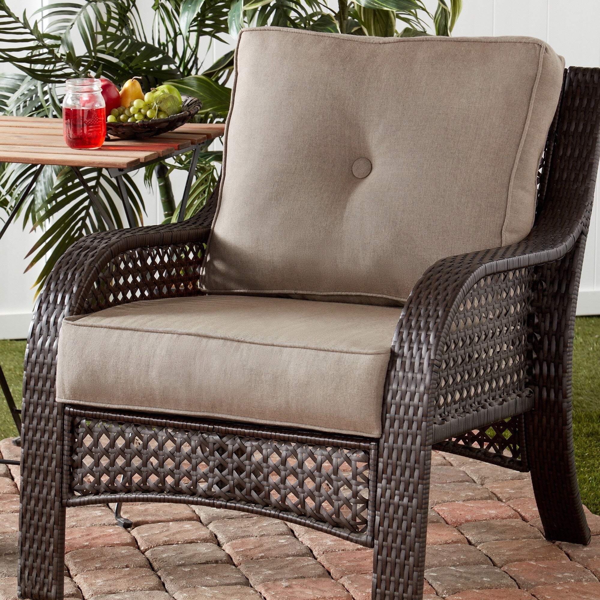 Ensemble de coussins d'extérieur à siège profond Sunbrella de qualité supérieure, 2 pièces