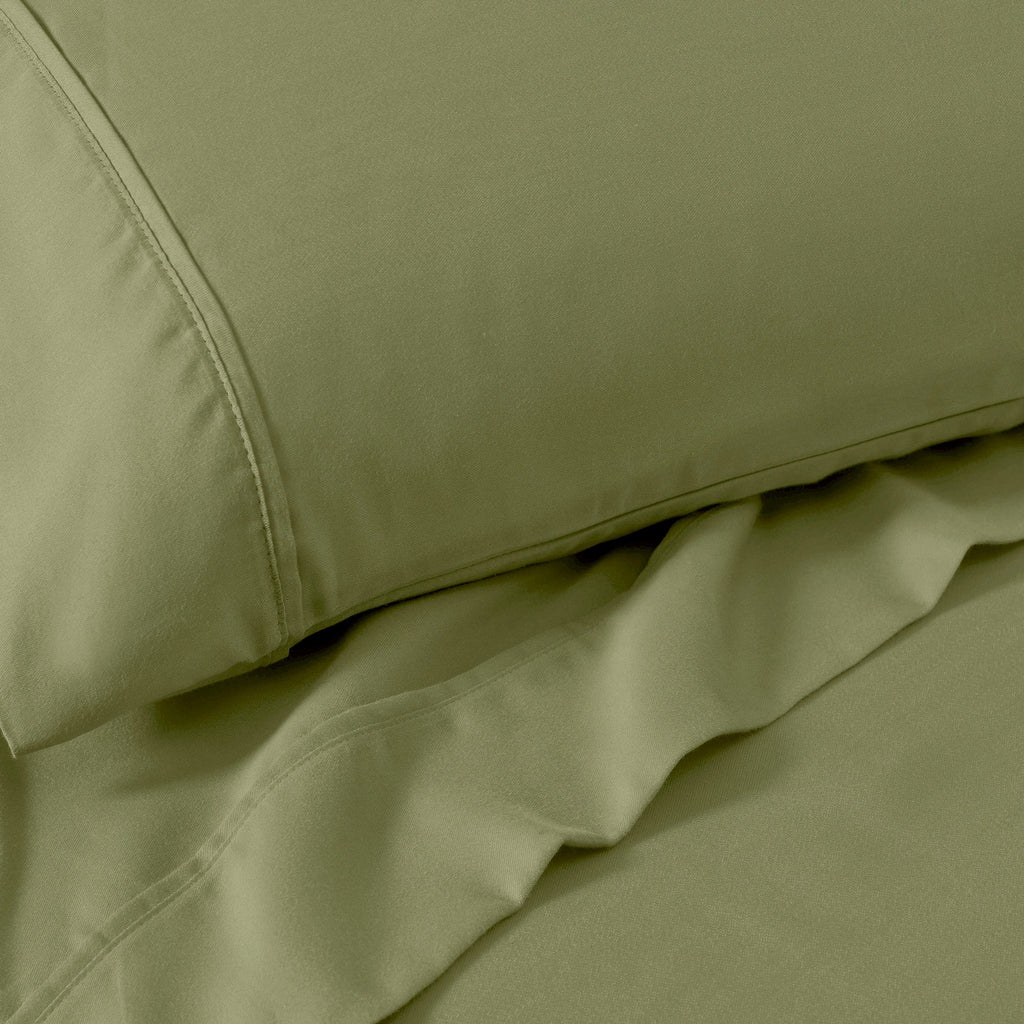 Superior Cotton Blend 1200 Thread Count Solid Deep Pocket Bed Sheet Set