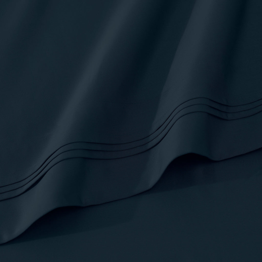 Parure de draps en coton égyptien de qualité supérieure 1000 fils au pouce carré, à poches profondes et à motif uni