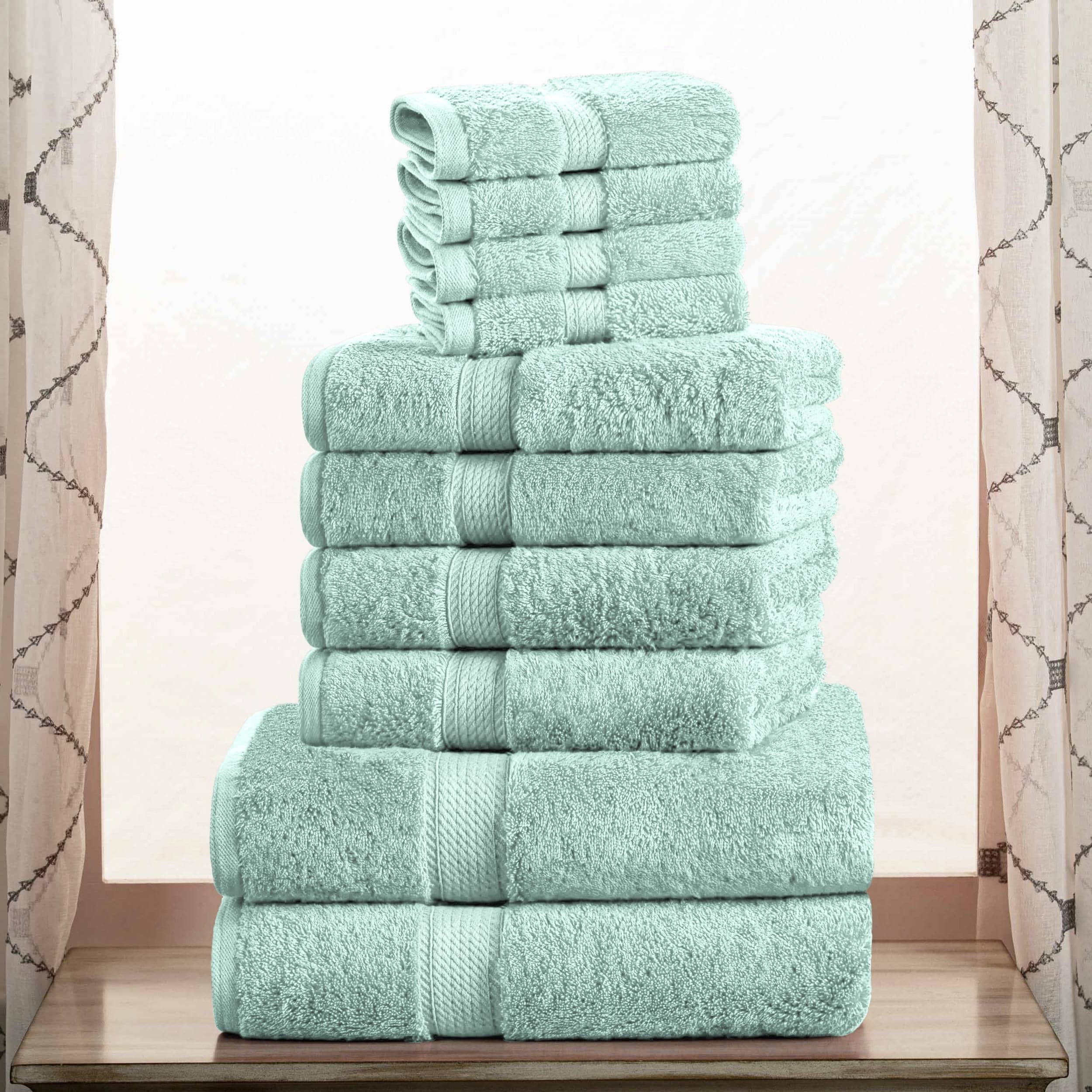 Superior Egyptian Cotton Pile Heavyweight 10-Piece Towel Set