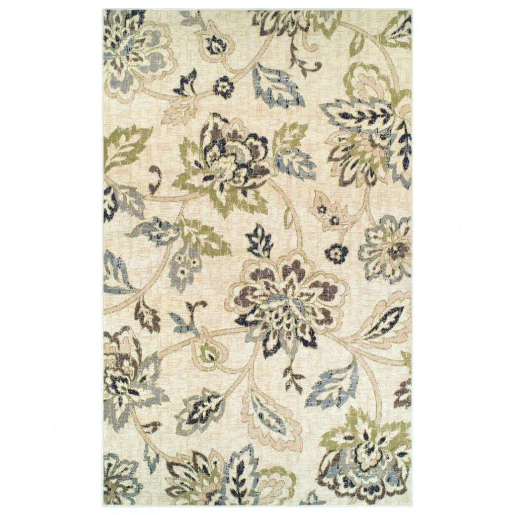 Superior Jacobean Farmhouse Floral Indoor Area Rug