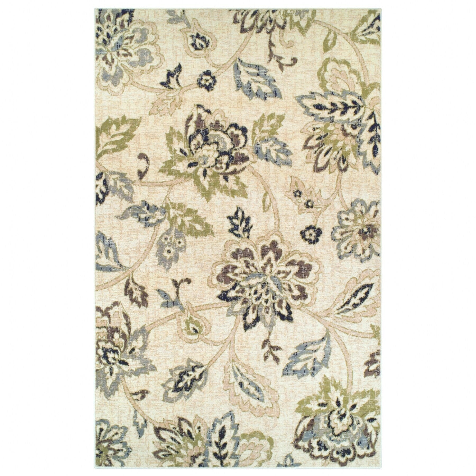 Superior Jacobean Farmhouse Floral Indoor Area Rug