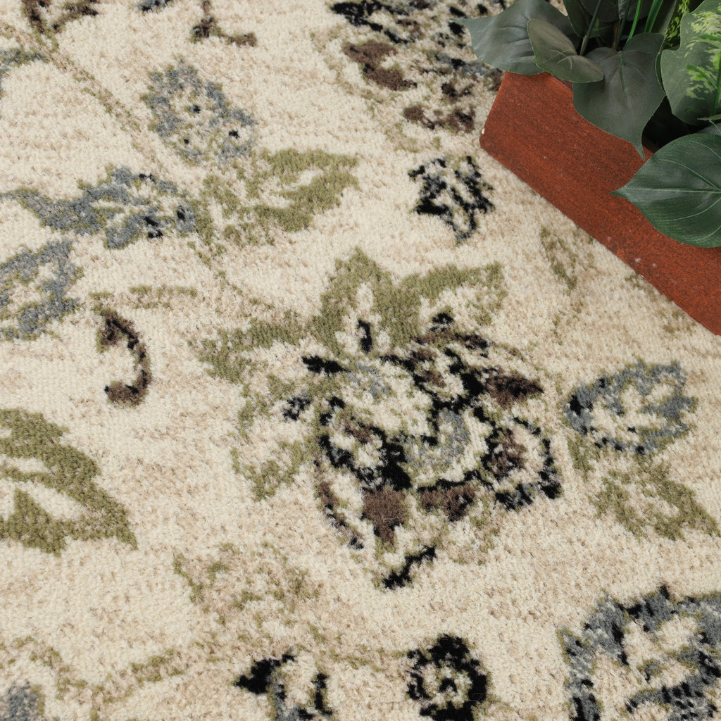 Superior Jacobean Farmhouse Floral Indoor Area Rug