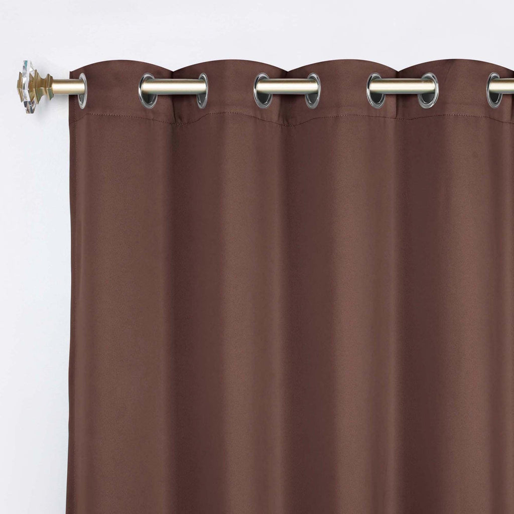 Superior Modern Solid Washable Room Darkening Blackout Curtains, Set of 2 Panels