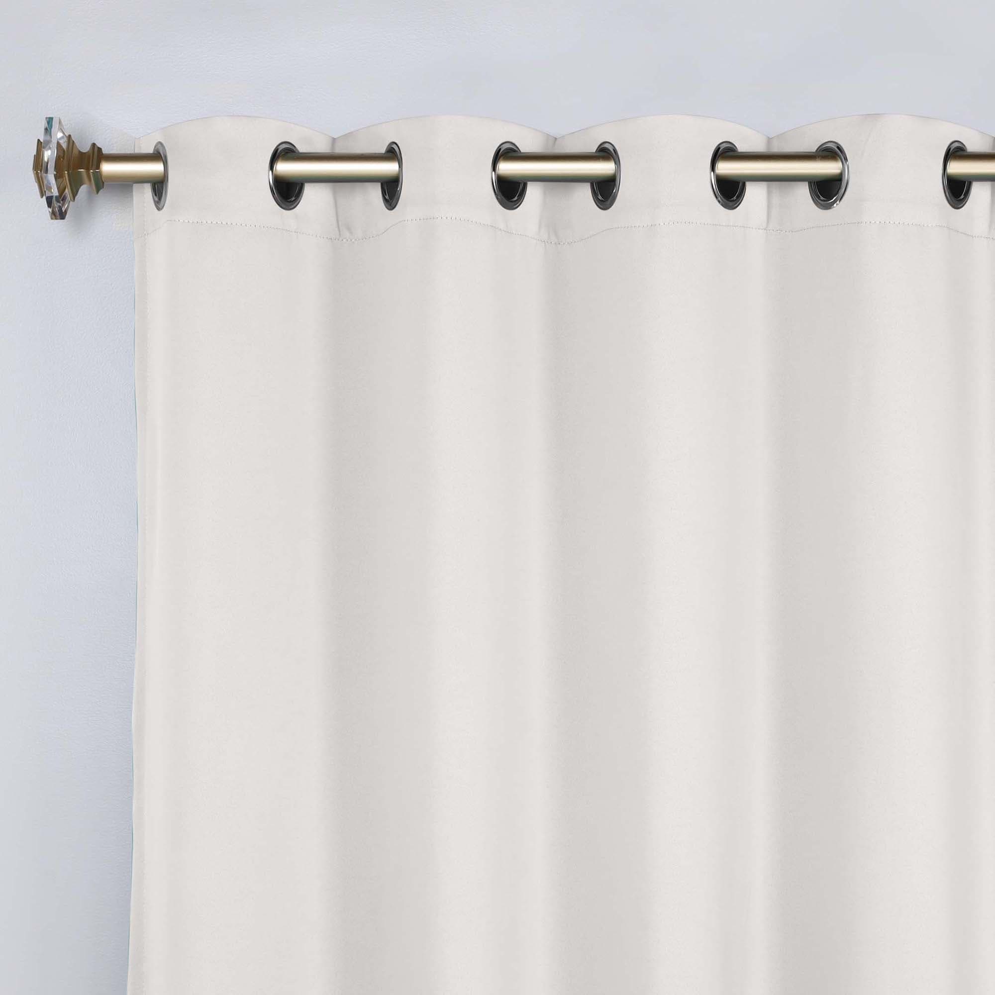 Superior Modern Solid Washable Room Darkening Blackout Curtains, Set of 2 Panels