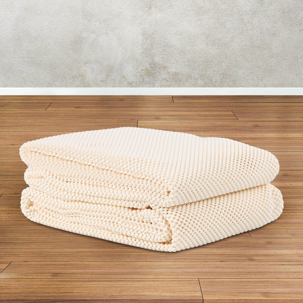 Superior Rio Reversible Non-Slip Grip Foam Mesh Indoor Area Rug Pad - Cream