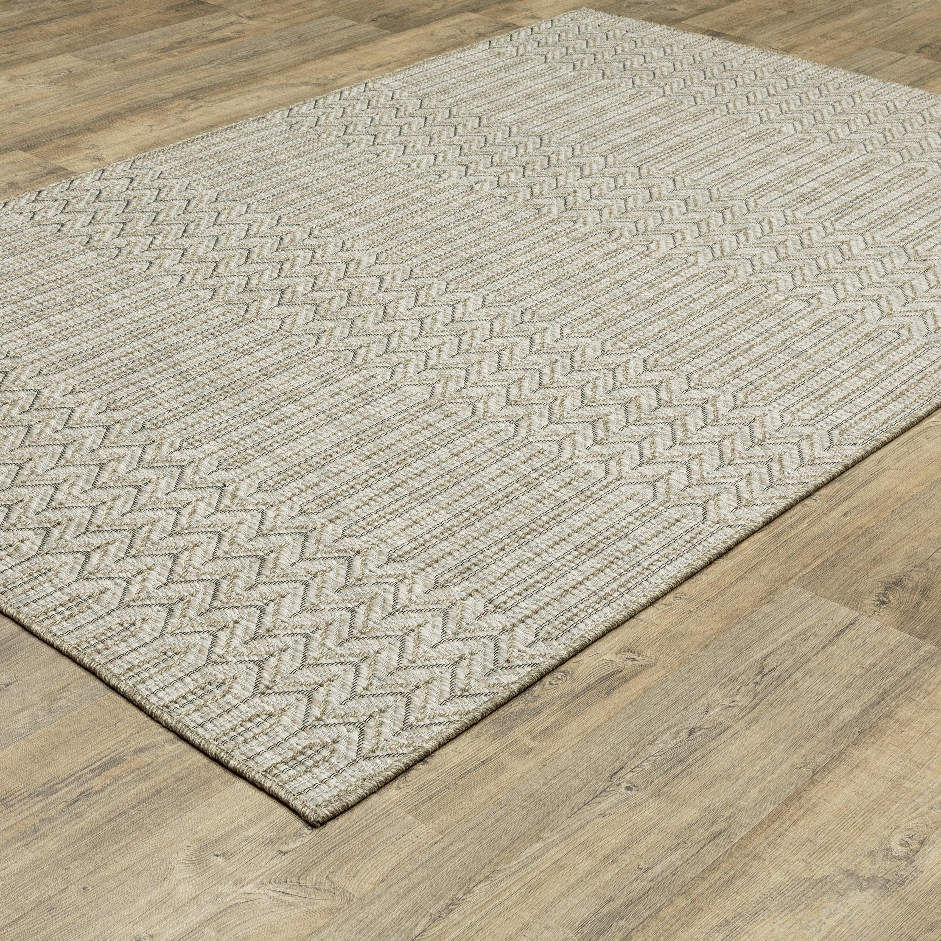 Vista Home Tangelo Geometric Tan/ Black Ultimate Performance Area Rug