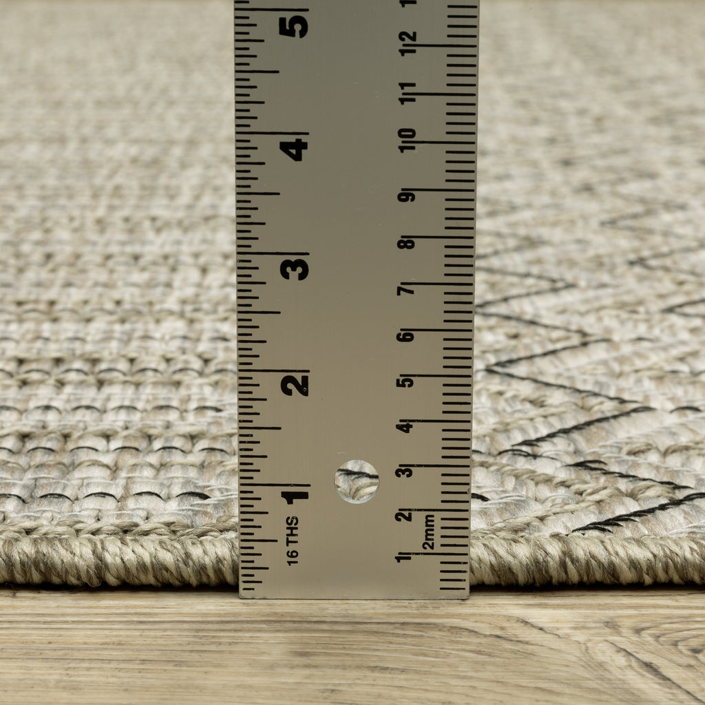 Vista Home Tangelo Geometric Tan/ Black Ultimate Performance Area Rug