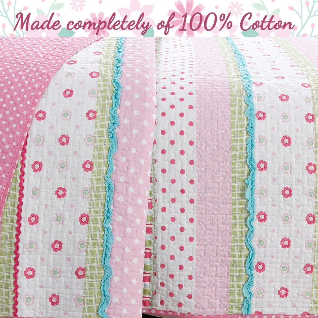 Taylor & Olive Sunfish Pink Pastel Cotton Quilt Bedding Set