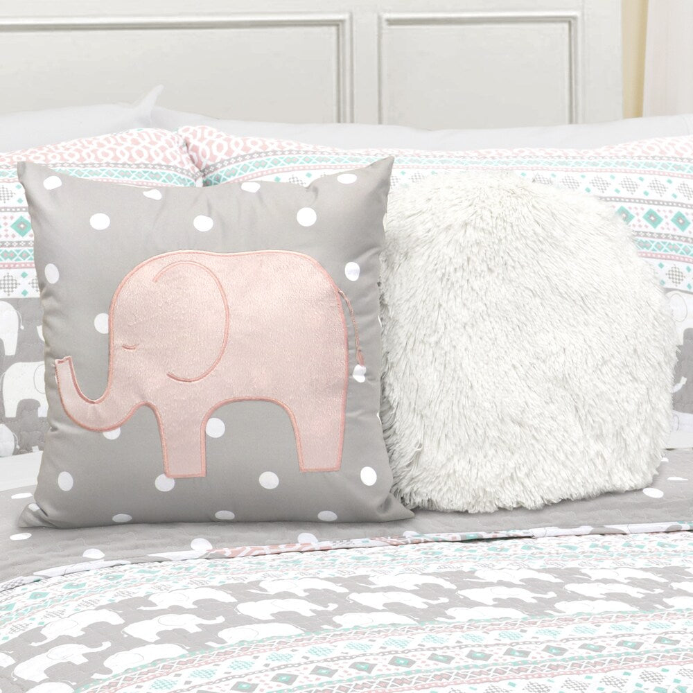 Taylor & Olive Ever-Tru Elephant Stripe 5-piece Quilt Set