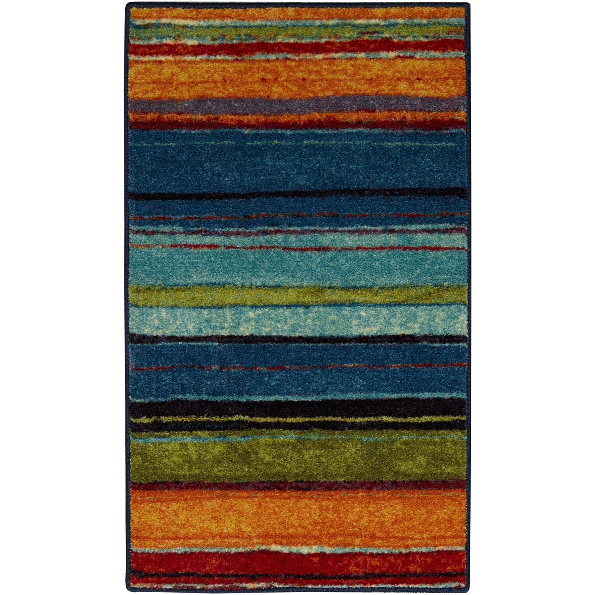 The Curated Nomad Sultan Multicolor Striped Boho Area Rug