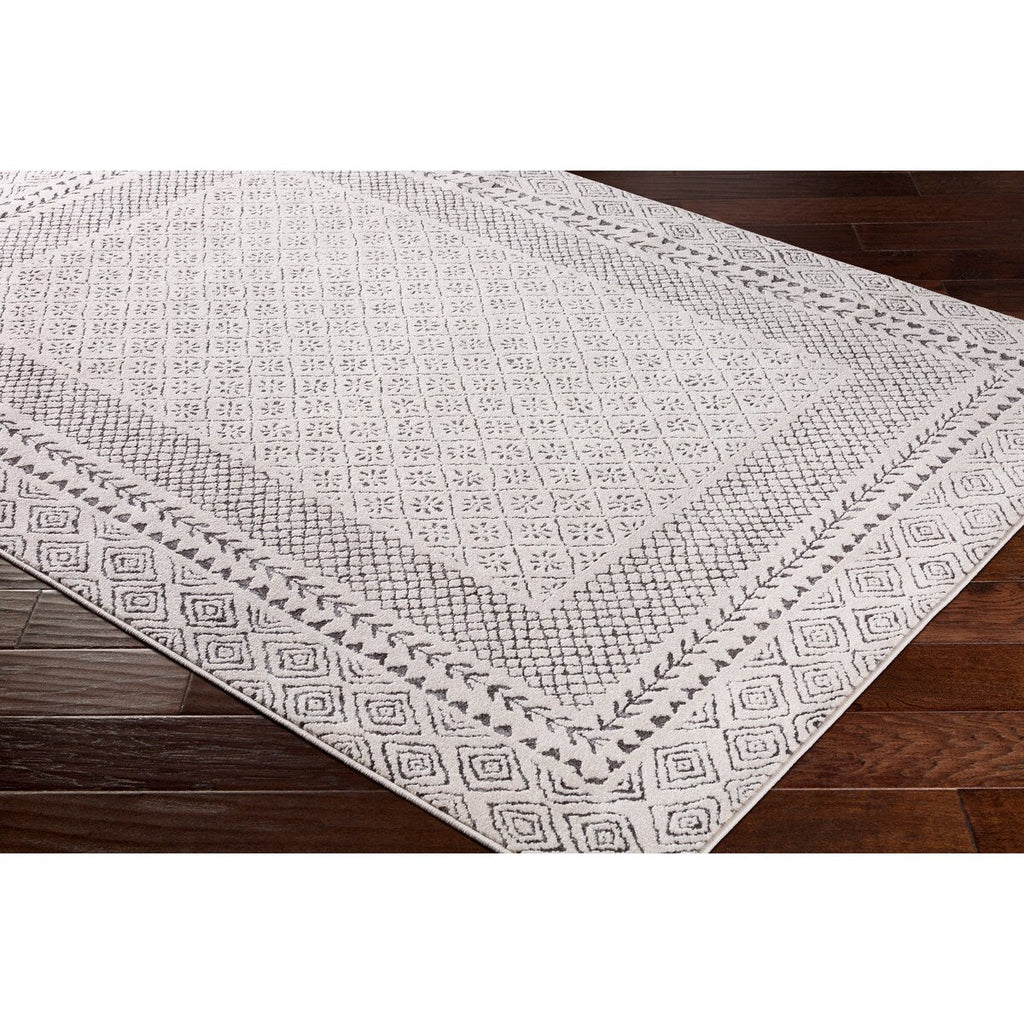 Tapis Livabliss Tiffany Grey à bordure bohème