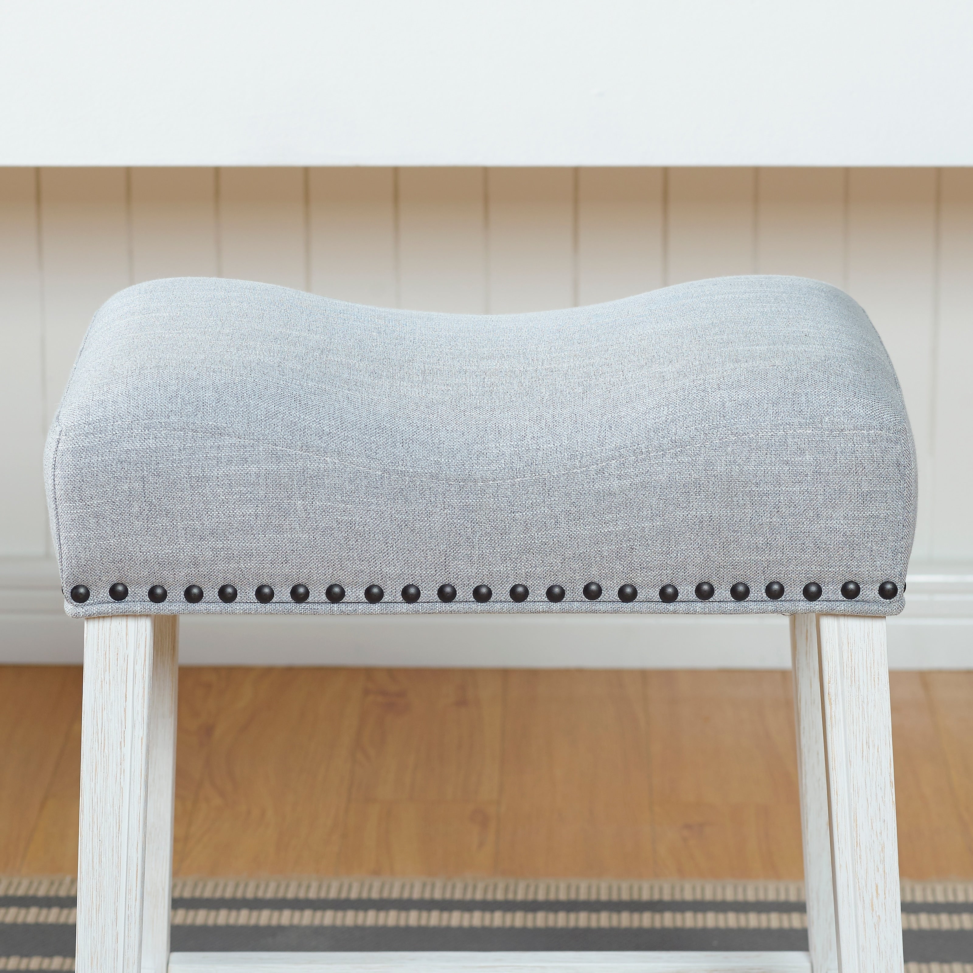 The Gray Barn Barish Backless Saddle Seat Counter Stools (Set of 2)