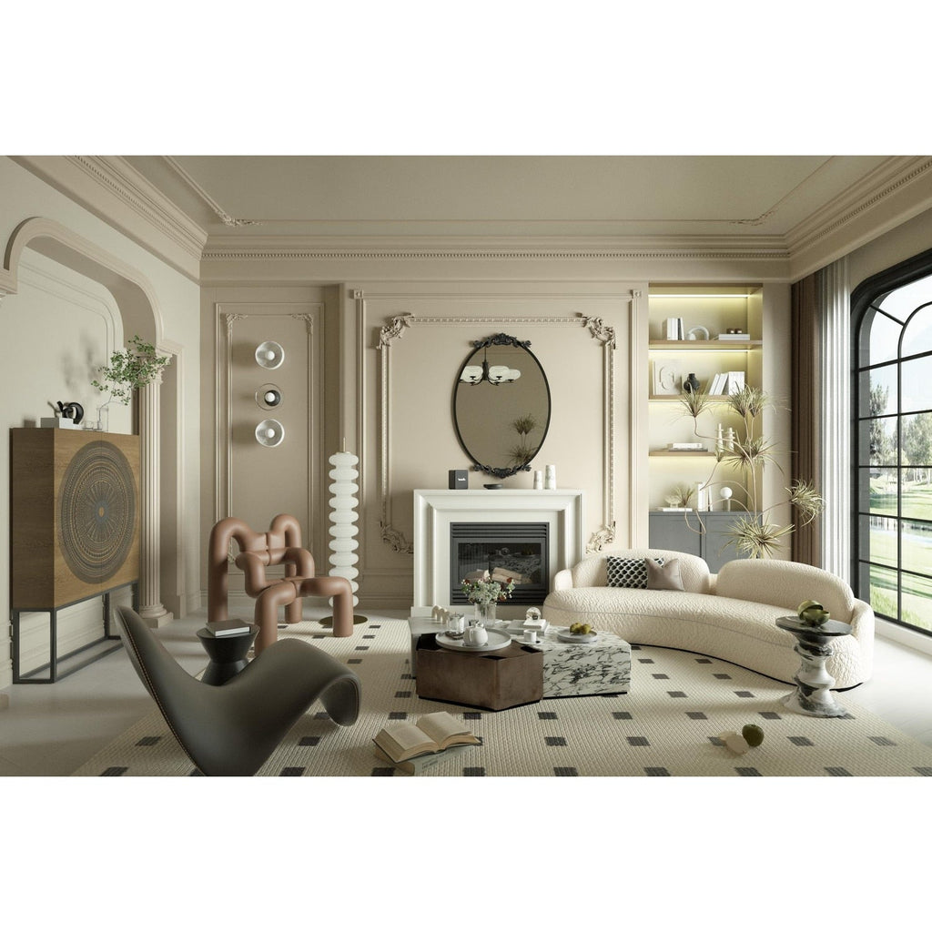 Oval Vintage Ornate Baroque Wall Mirror