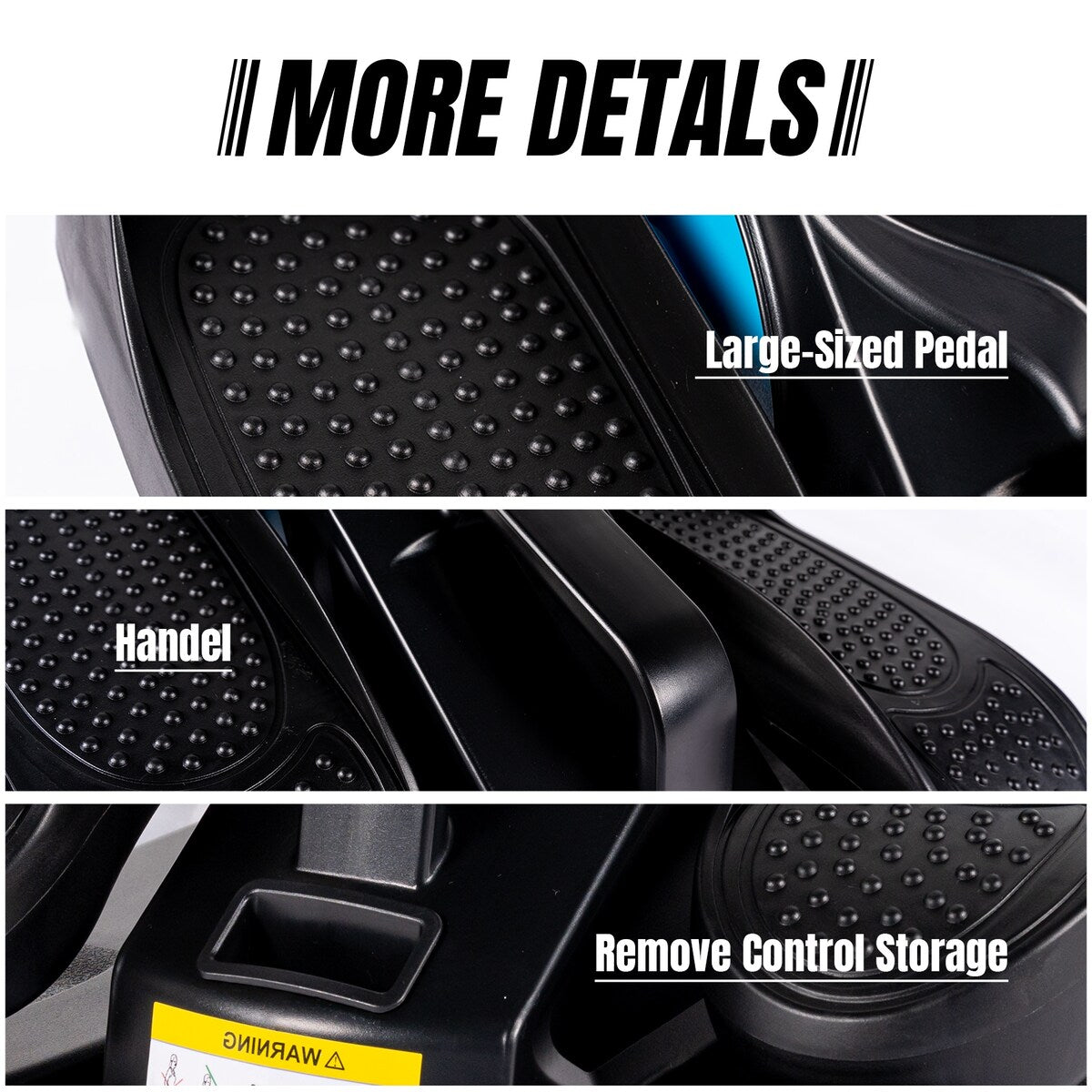 Under Desk Elliptical Machine, Elliptical Trainer with Remote Control Seated Pedal Exerciser for Seniors Adults and Teens