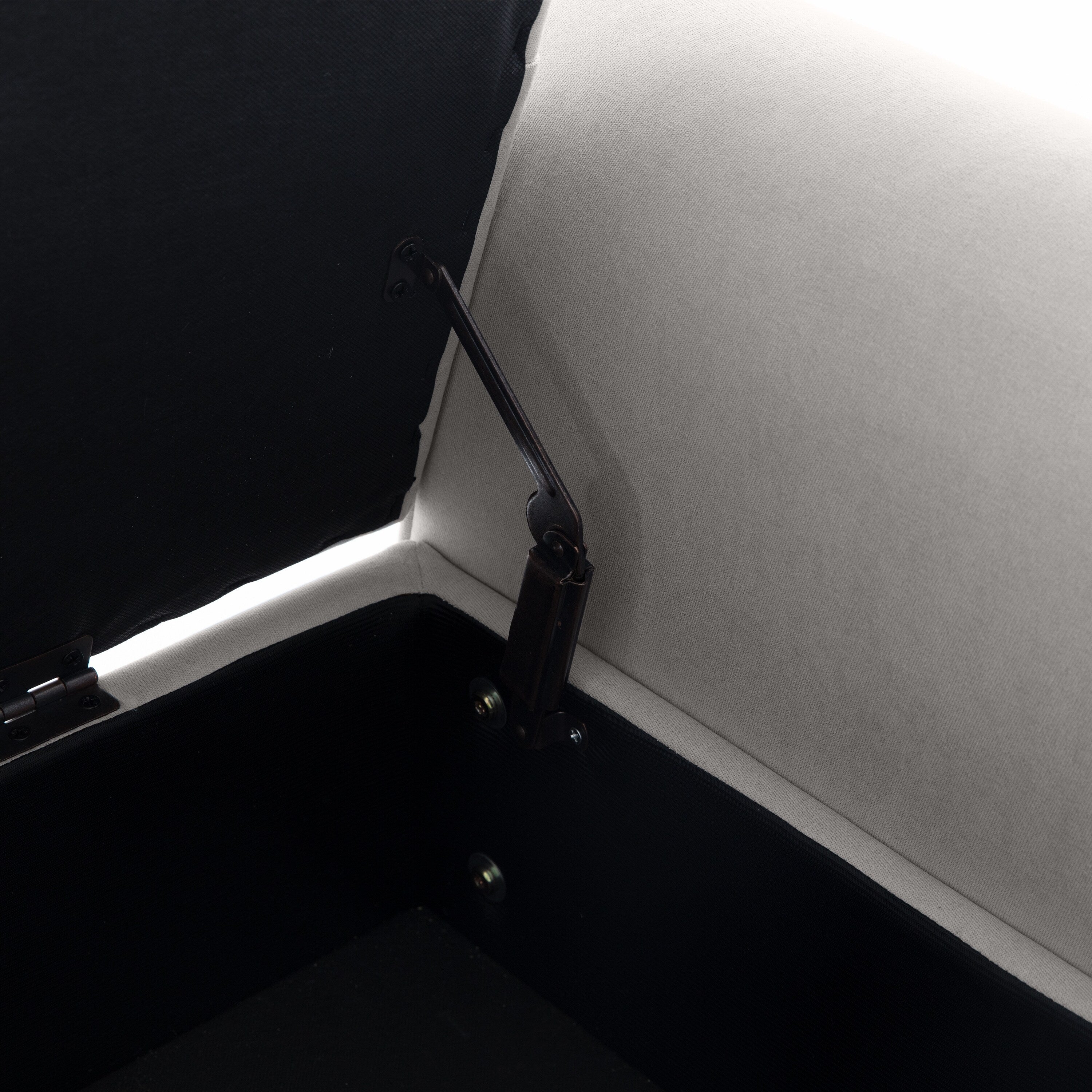 Banc de rangement rembourré, banc d'entrée avec dessus rabattable touffeté, 50,4 pouces