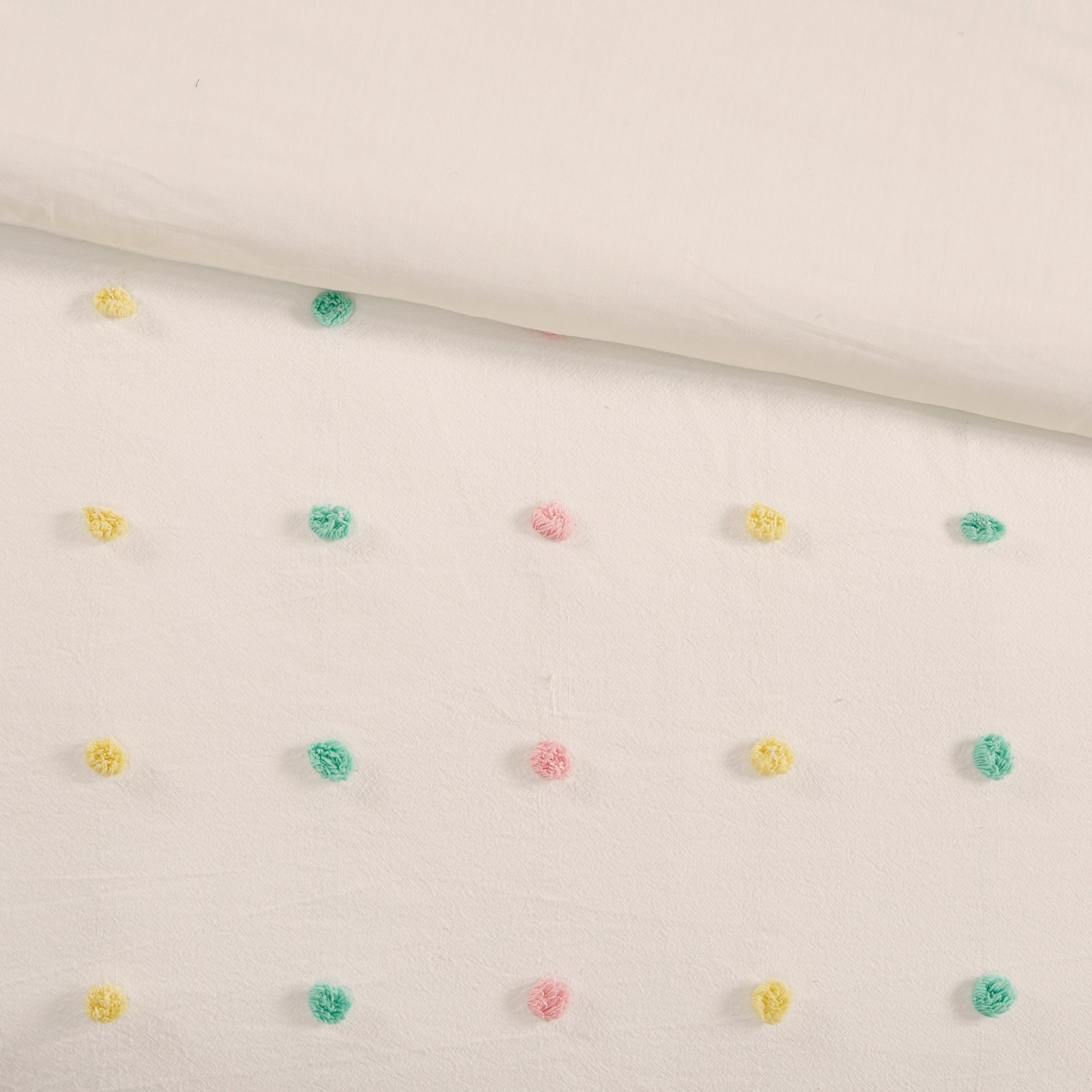 Ensley Cotton Jacquard Pom Pom Comforter Set by Intelligent Design Kids