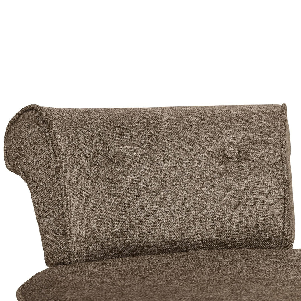 VEIKOUS Makeup Vanity Stool Chair with Low Back and Wood Legs-17.3 x 15.7 x 25.1