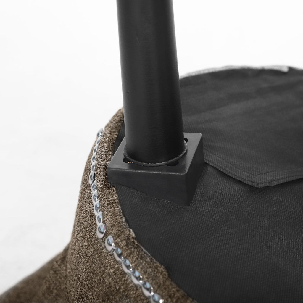 VEIKOUS Makeup Vanity Stool Chair with Low Back and Wood Legs-17.3 x 15.7 x 25.1